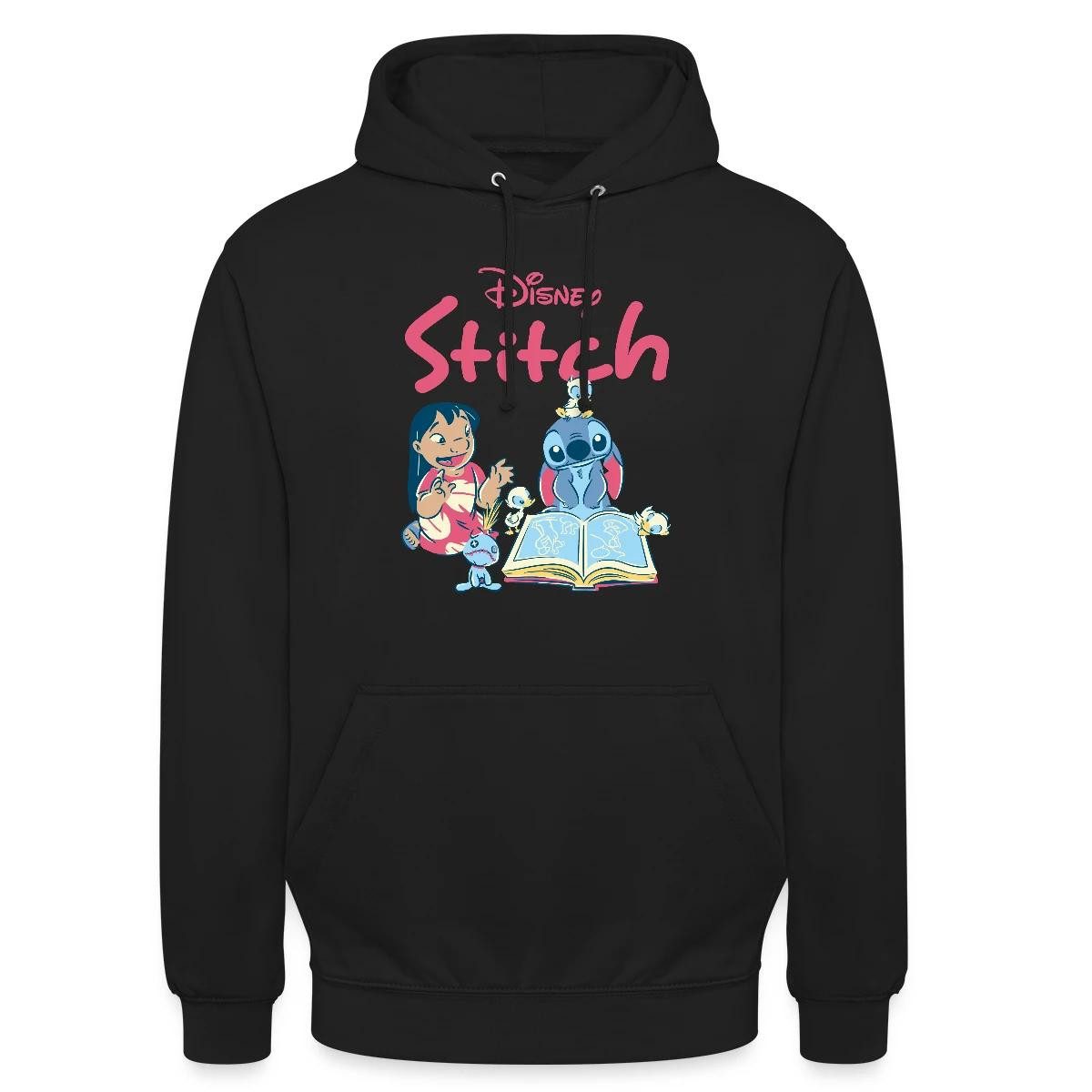 Spreadshirt Hoodie Lilo & Stitch Mit Buch Unisex Hoodie (1-tlg)