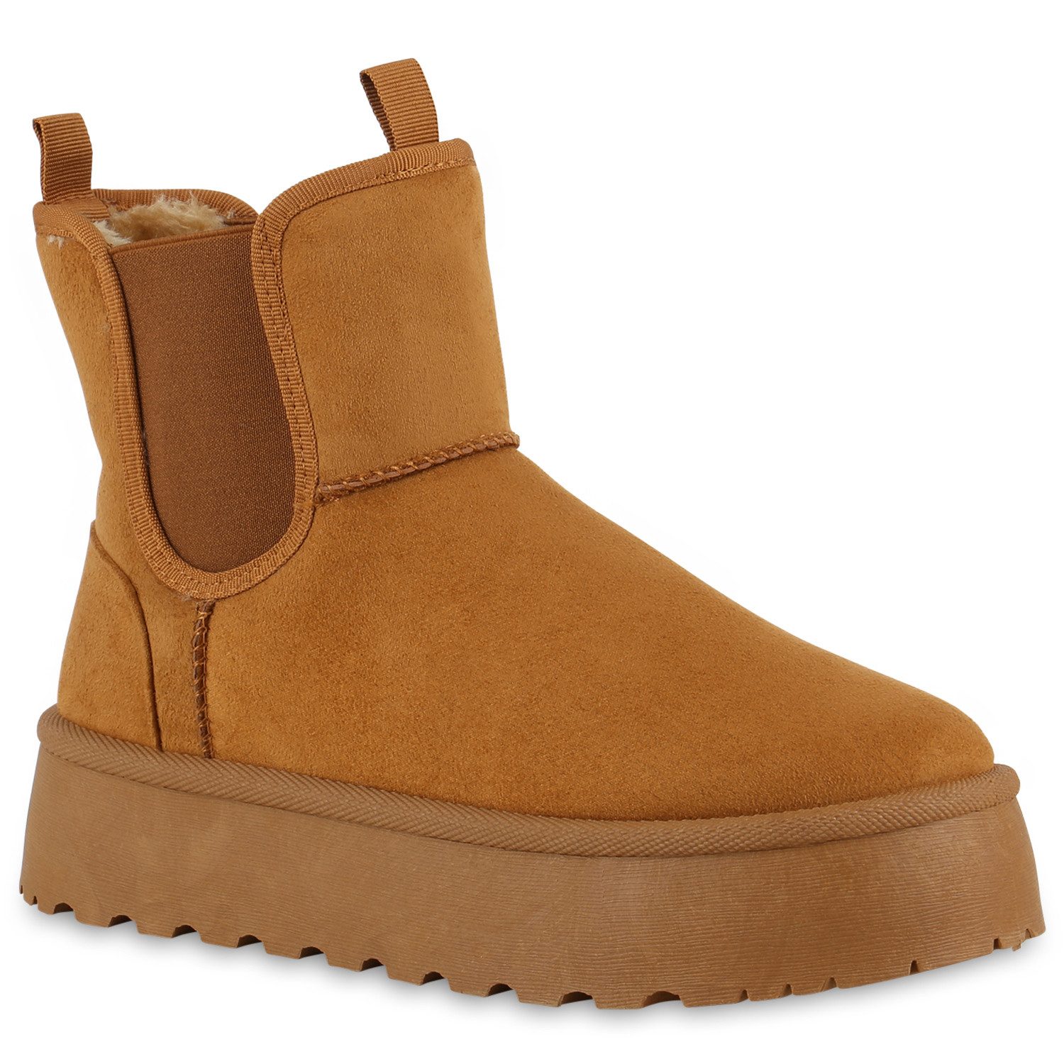 VAN HILL 840621 Plateaustiefelette Damen Warm Gefütterte Plateau Boots Stie günstig online kaufen