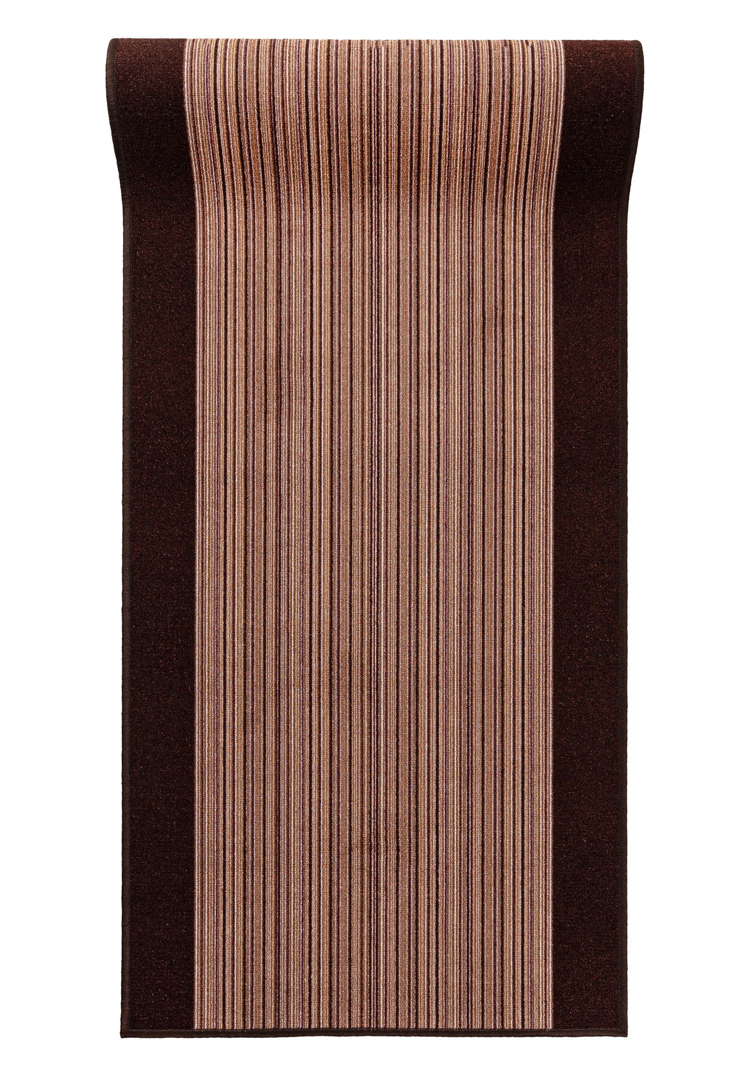 Mazovia Läufer Läufer Teppichläufer Brücke - Vorzimmer Küche - Braun, 80 x 100 cm, Kurzflor, Rutschfest, Meterware, Verschiedene Größen