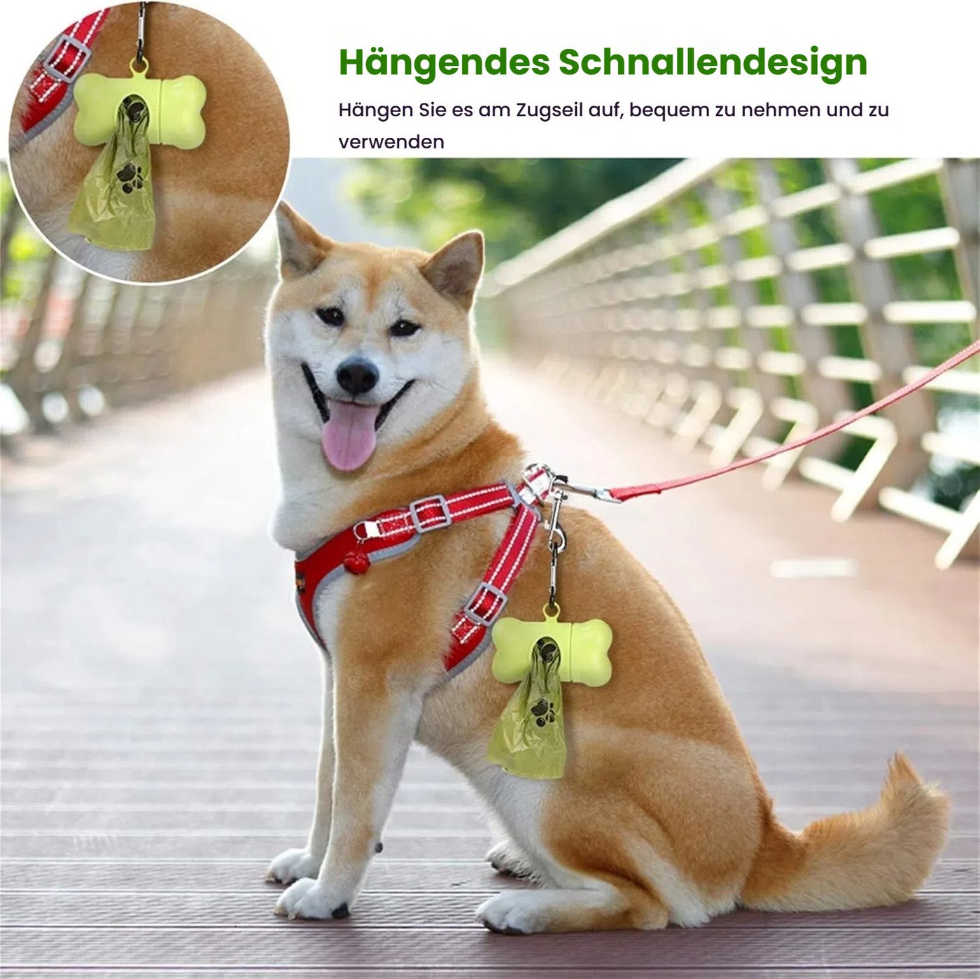 Thumbnail - LEAZZLE Hundekotbeutel Starke Hunde-Geschirr Hundekotbeutel, 39 Rollen, 585 Beutel, Haustierkotbeutel für den Außenberei...