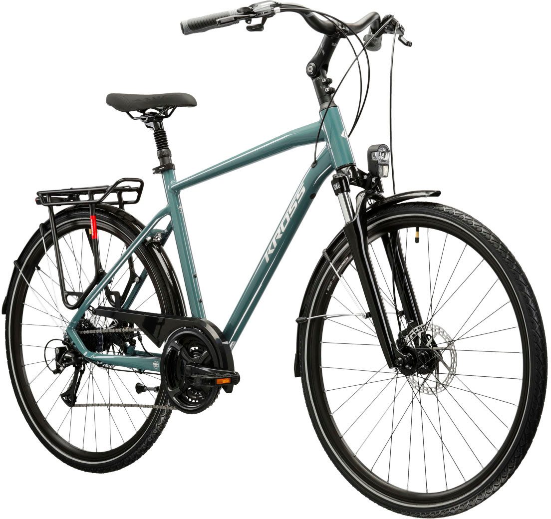 Kross Trekkingrad Trans 3.0, 24 Gang Shimano ACERA M3020 Schaltwerk, Kettenschaltung