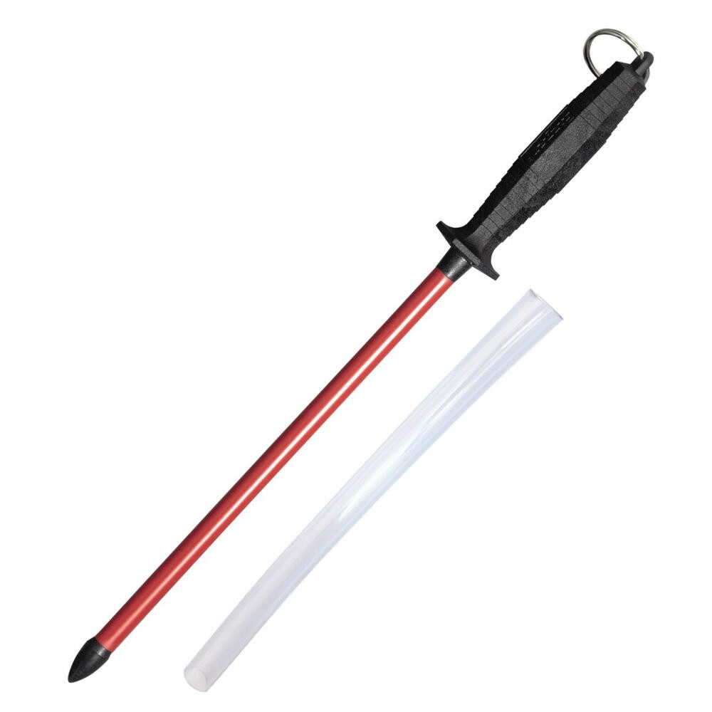 WESTMARK Wetzstab Länge: 50,6 cm, Sinterrubin/Kunststoff, Wetzstab + Stabschutz, Kantenbeständigkeit