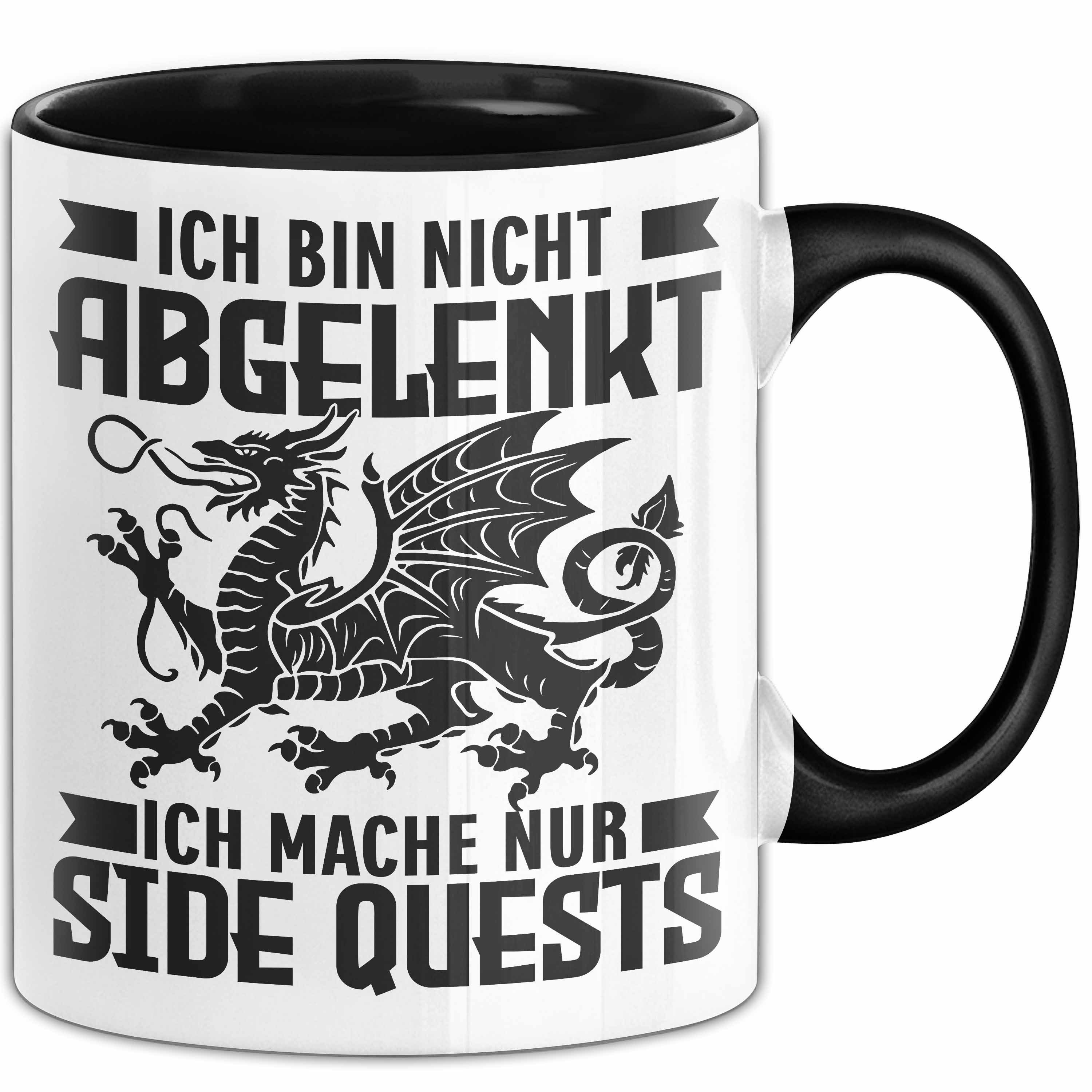 Trendation Tasse Gaming Tasse Geschenk Ich Bin Nicht Abgelenkt Ich Mache Nur Sidequests, Keramik