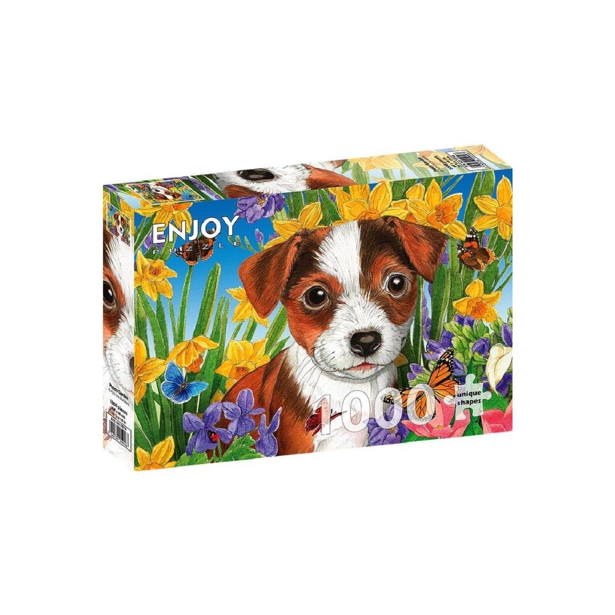 ENJOY Puzzle Puzzle ENJOY-1916 - Puppy Garden, Puzzle, 1000 Teile, 1000 Puzzleteile