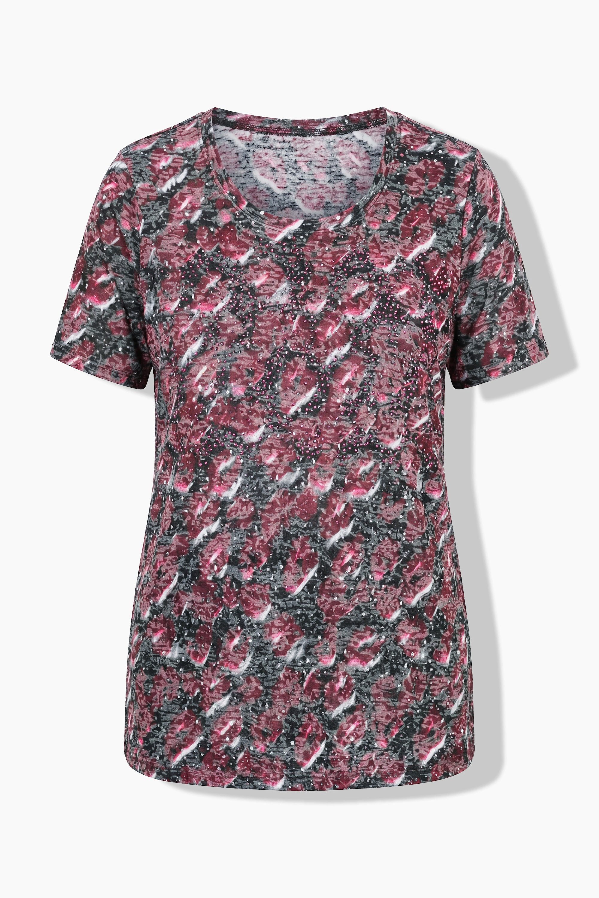 MIAMODA T-Shirt T-Shirt Komfort Fit farbiges Leo-Muster