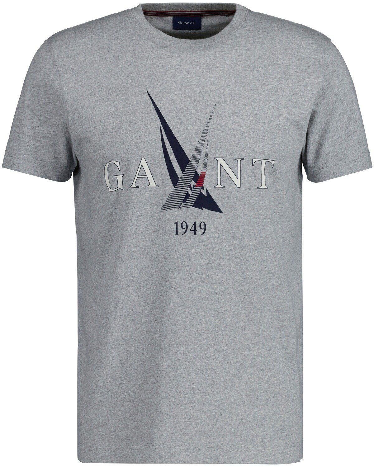 Kreditkarte Gant T-Shirt Sail T-Shirt Melange Grey