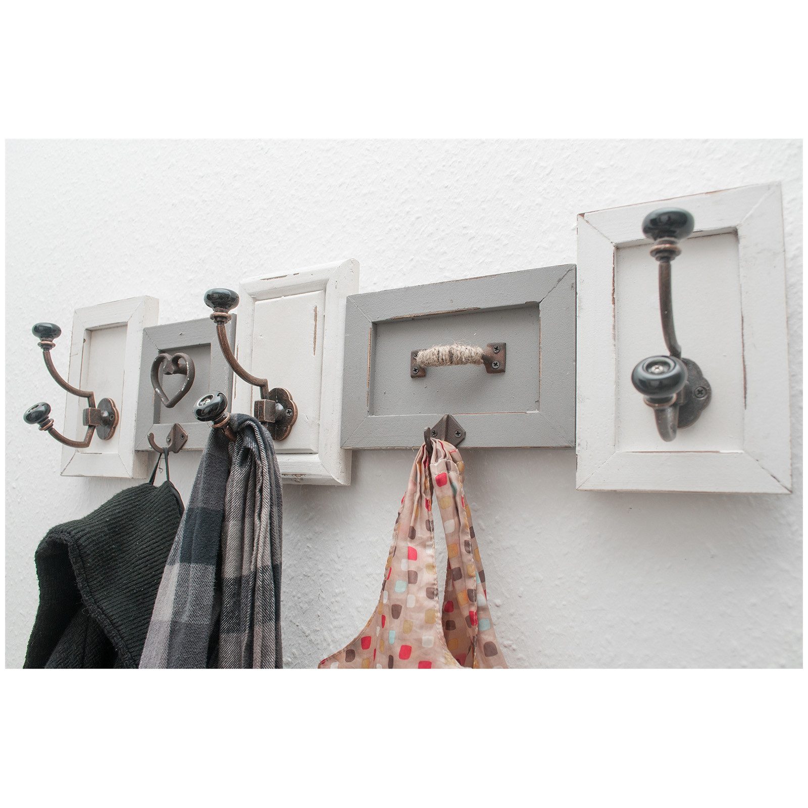 HTI-Living Garderobenleiste Kleiderhaken Garderobe Vintage (Stück, günstig online kaufen