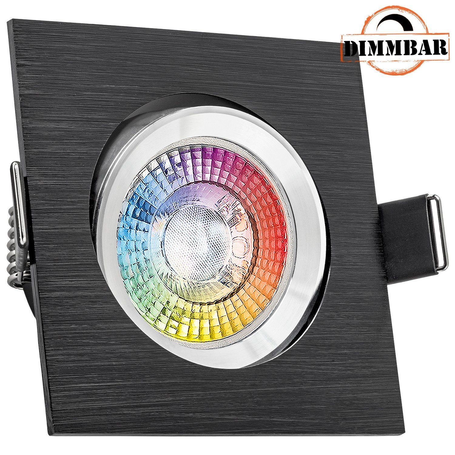 LEDANDO flach - 3W in LED Set zweifarbig Einbaustrahler Einbaustrahler extra RGB bicolor LED mit