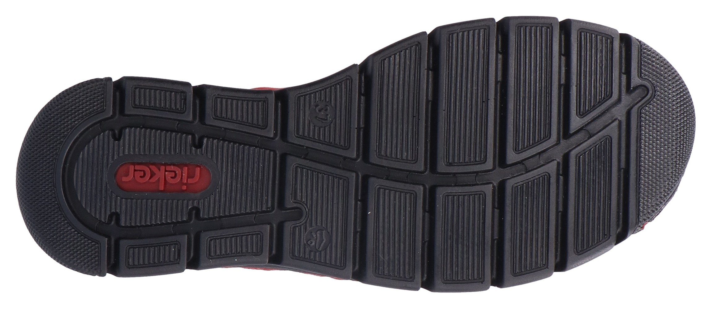 Rieker Schnürboots, Schnürstiefelette, High Top Sneaker, Schnürschuh mit Kontrastnaht