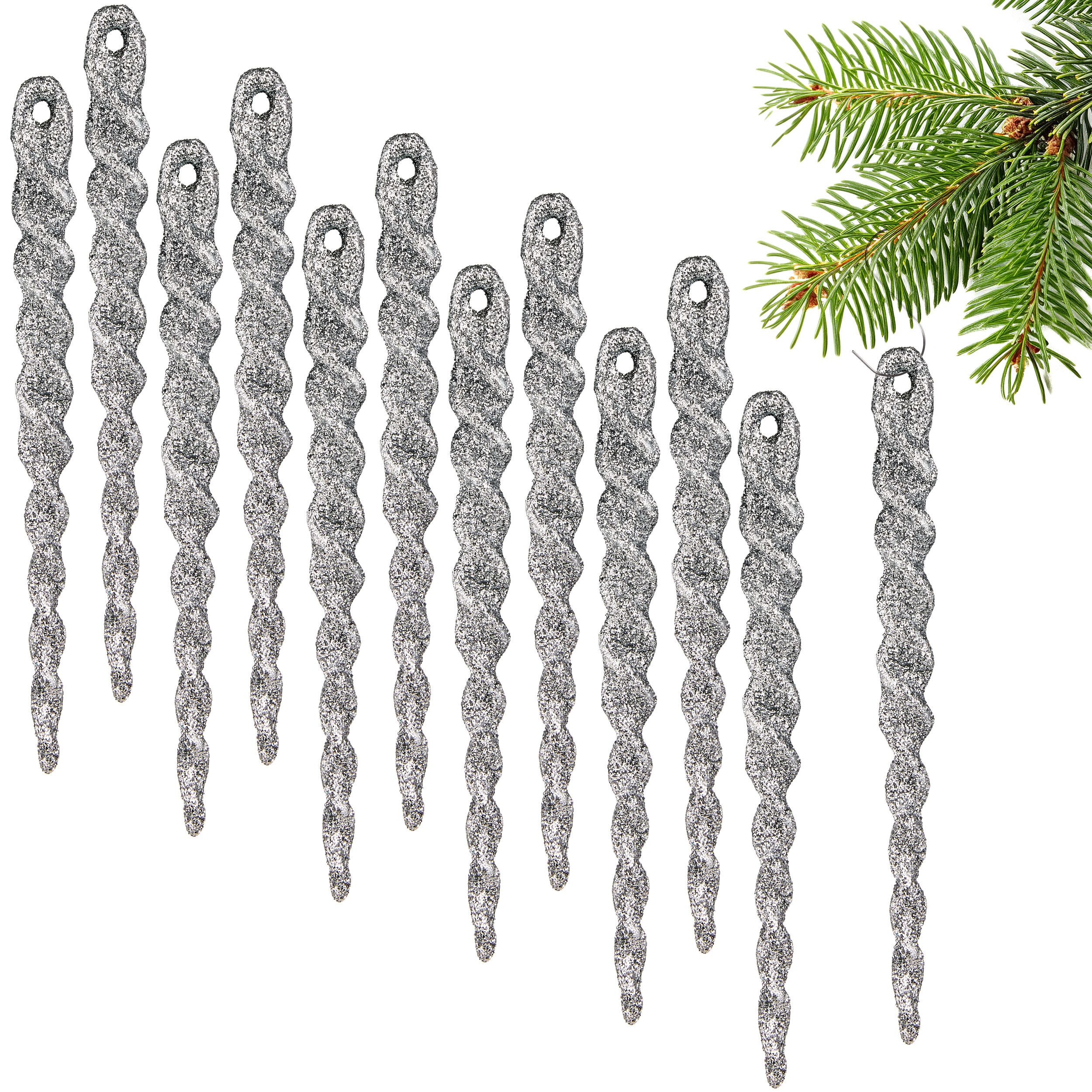 BRUBAKER Christbaumschmuck Baumschmuck Eiszapfen Glitzer - Weihnachtsbaumsc günstig online kaufen
