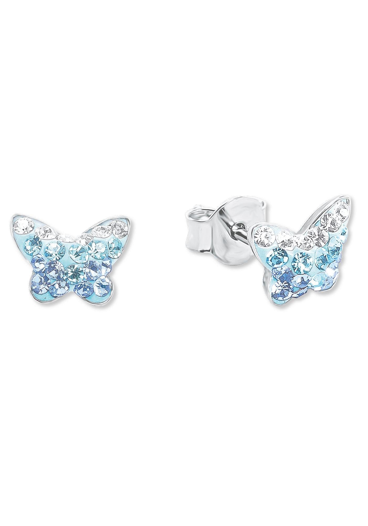 Amor Paar Ohrstecker Schmetterling, mit Preciosa Crystal