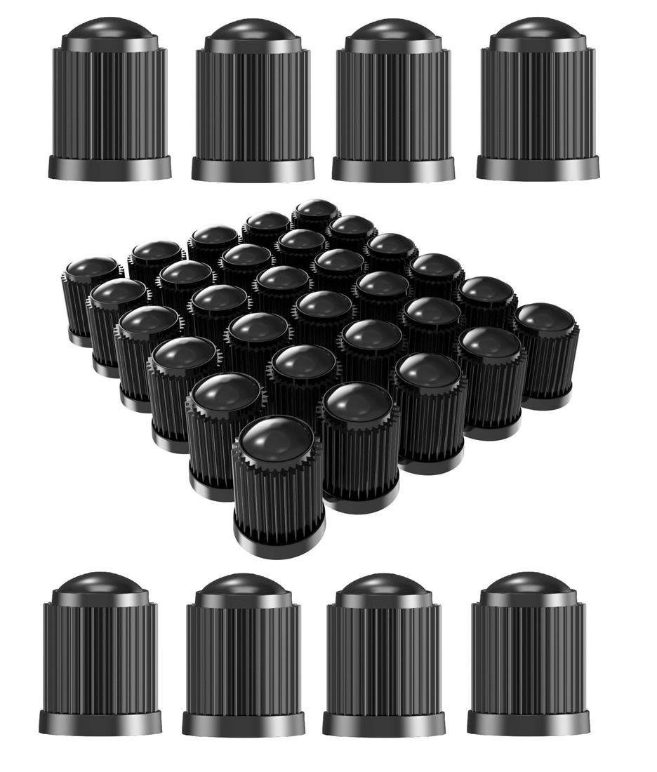 Ventilkappe 50er Pack Reifenventilkappen aus Kunststoff Set aus 50 Stück Staubschu