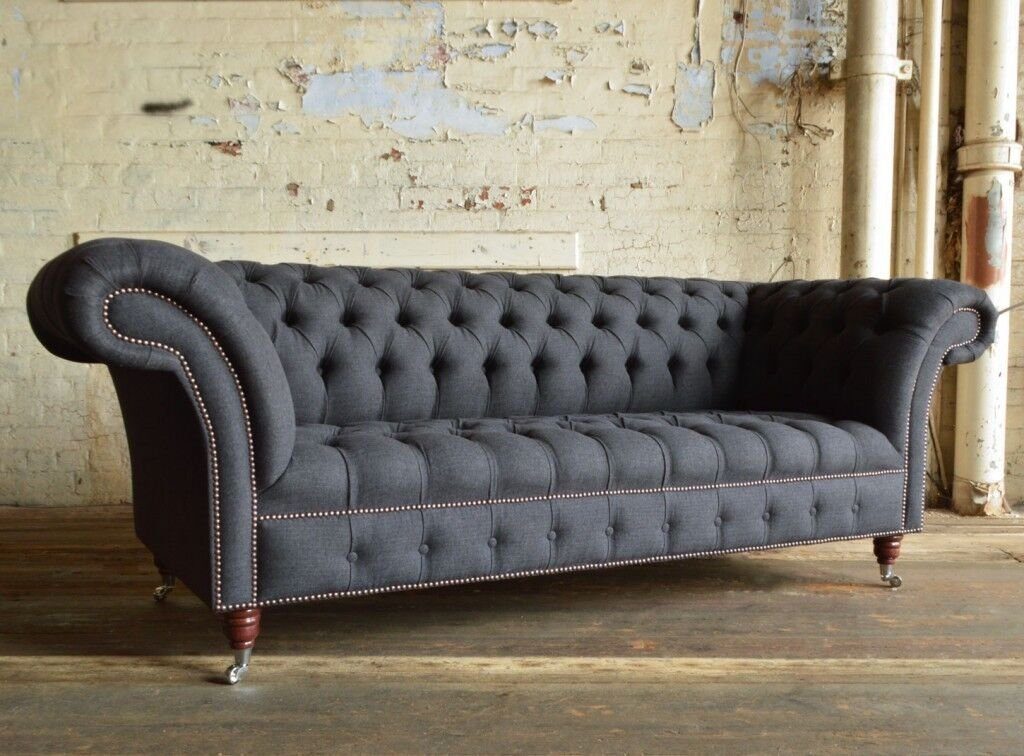 JVmoebel Chesterfield-Sofa, Chesterfield Luxus Couch Garnitur Sofa Design Sitz Polster