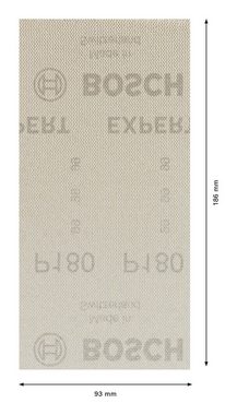 BOSCH Schleifpapier Expert M480 Schleifnetze, (50 Stück), Expert M480 für Schwingschleifer, 93 x 186 mm, K 180 - 50er-Pack