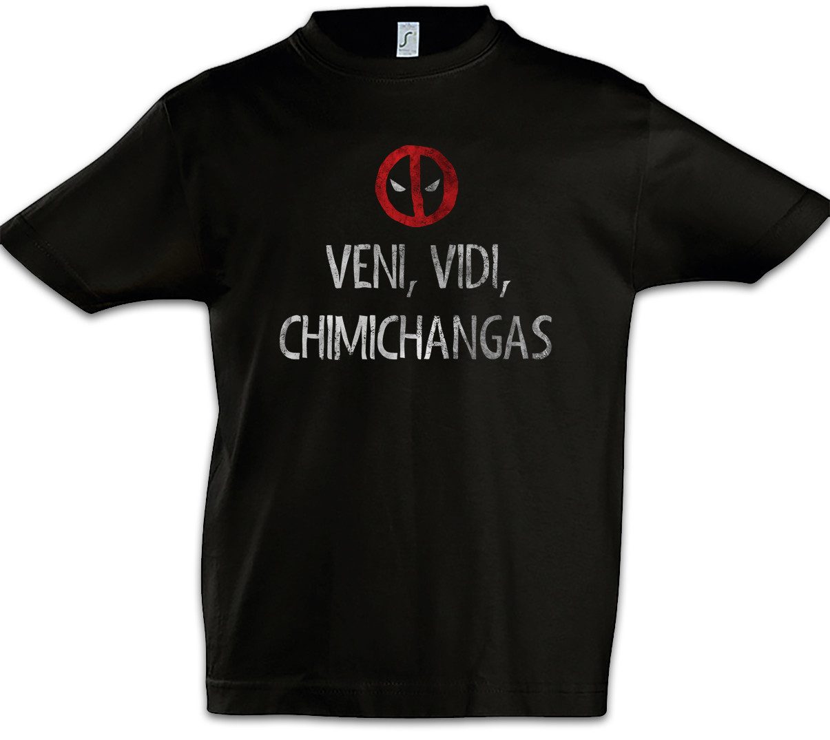 Print-Shirt Veni Vidi Chimichangas Kinder T-Shirt Mutant Mask Maske Deadpool Fun