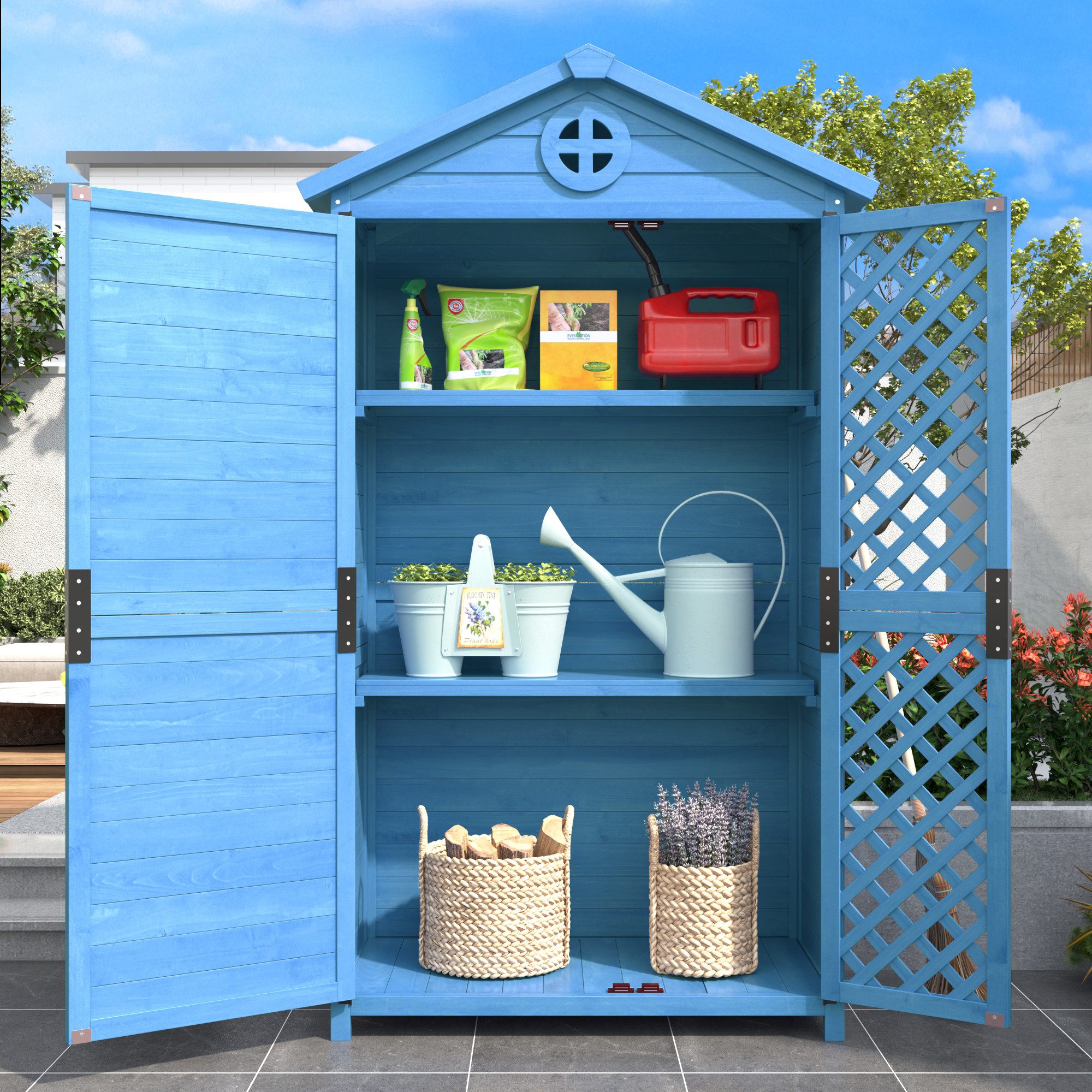 Merax Garten-Geräteschrank Outdoor Gartenhaus mit wetterfestem günstig online kaufen