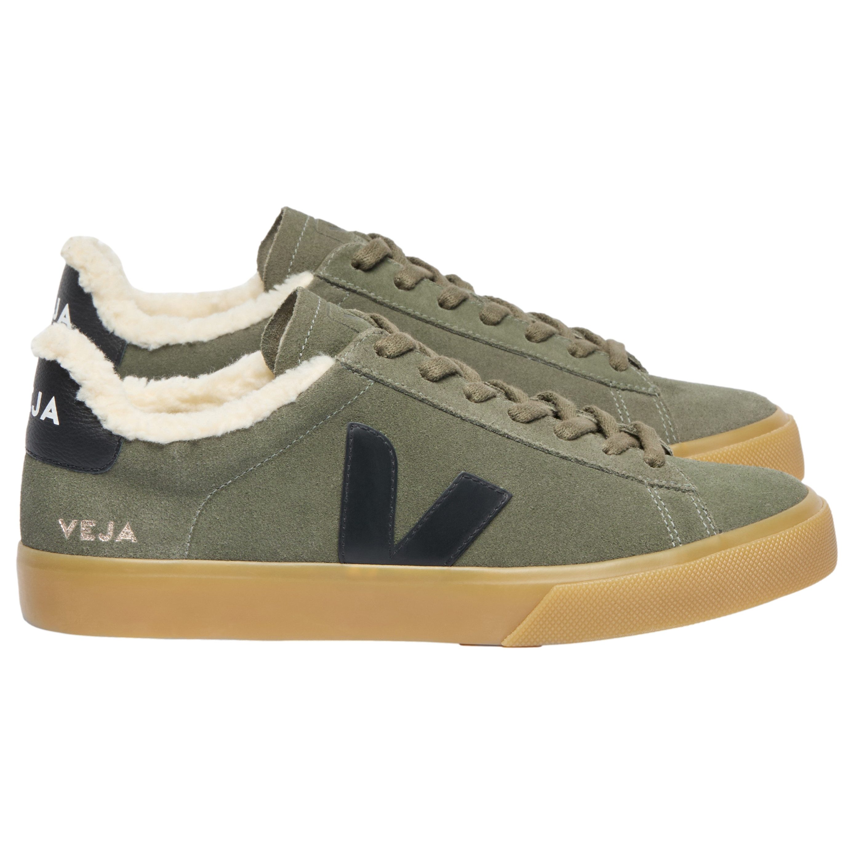 VEJA Damen-Sneaker Campo Winter Suede Mud Black Natural Sneaker