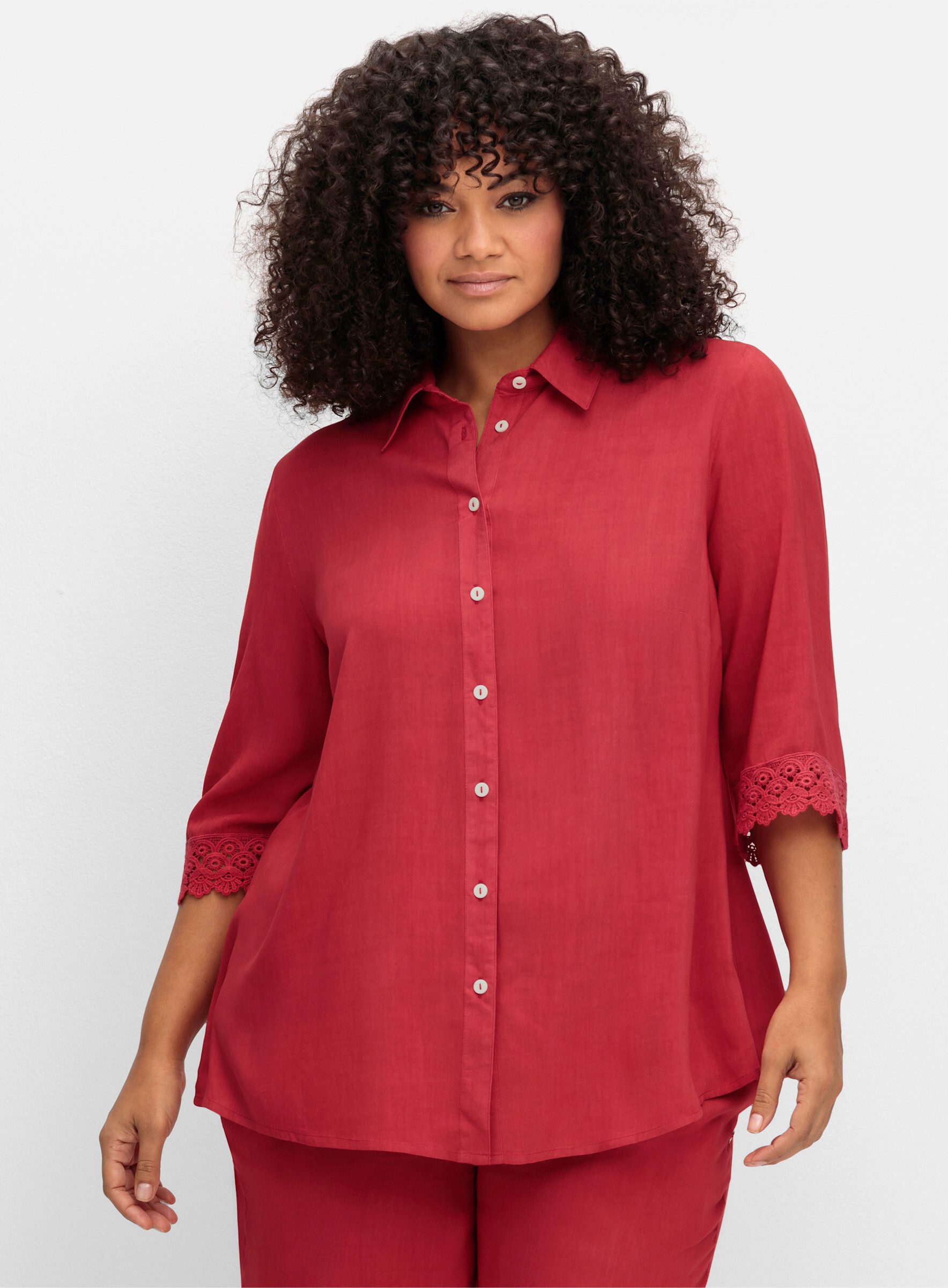 Sheego Klassische Bluse Hemdbluse . günstig online kaufen