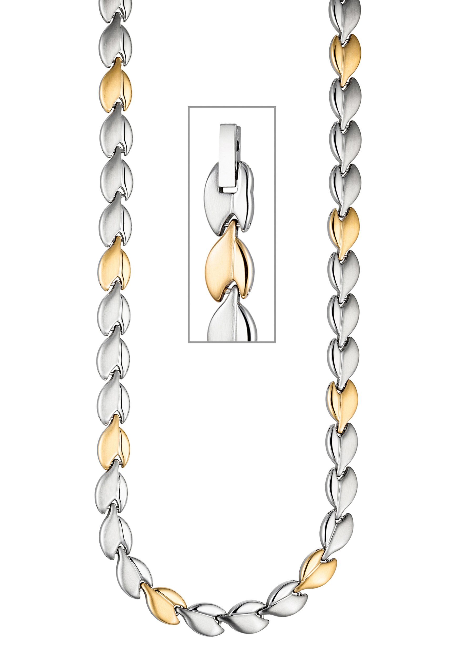 JOBO Kette ohne Anhänger »Halskette in Bicolor-Optik«, Edelstahl goldfarben  45 cm online kaufen | OTTO
