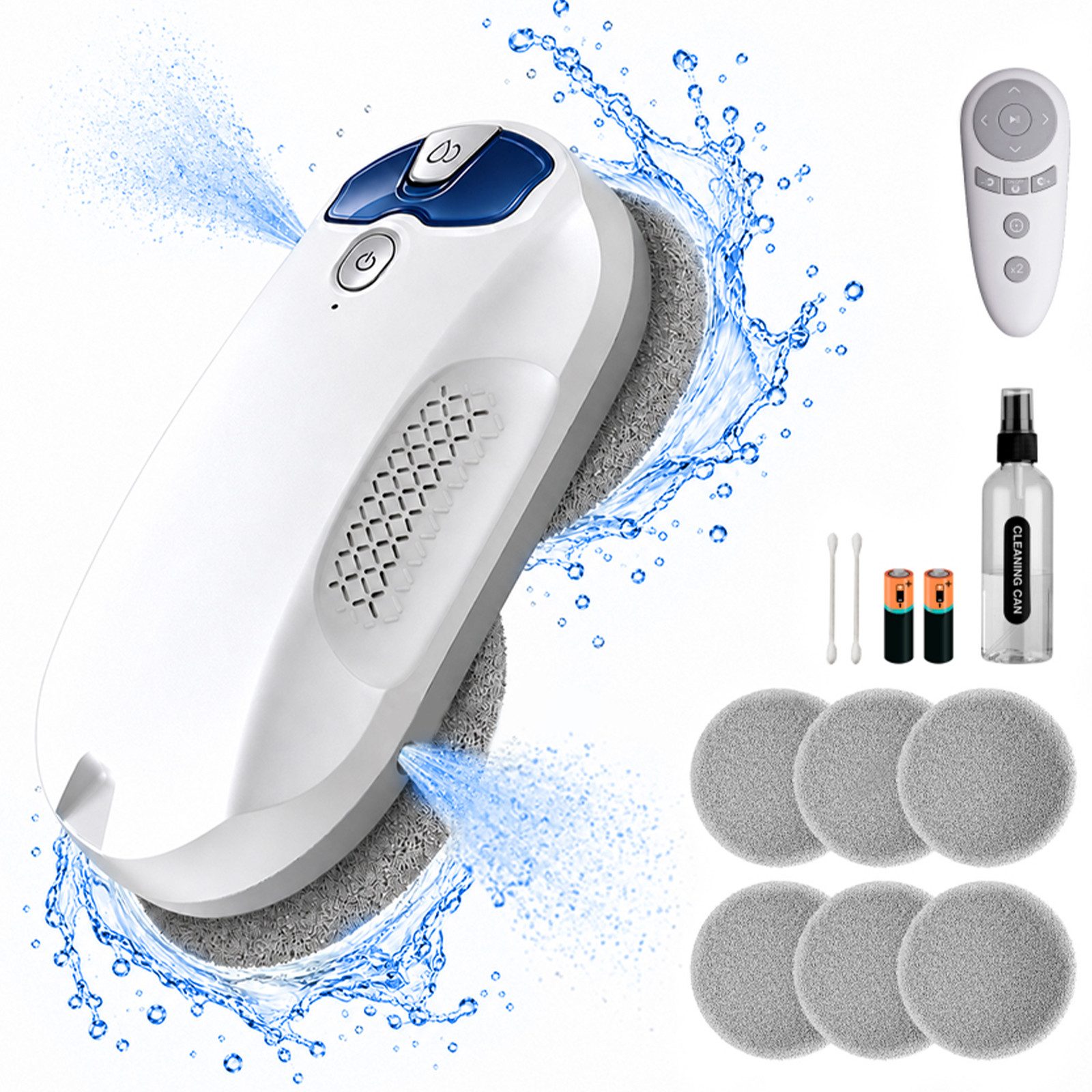 Grenintol Fensterputzroboter, Automatischer Fensterputzroboter 4500PA,Fenstersauger mit Water Tank, (Fensterputzer Elektrisch mit Intelligentes Kantenerkennungssystem)