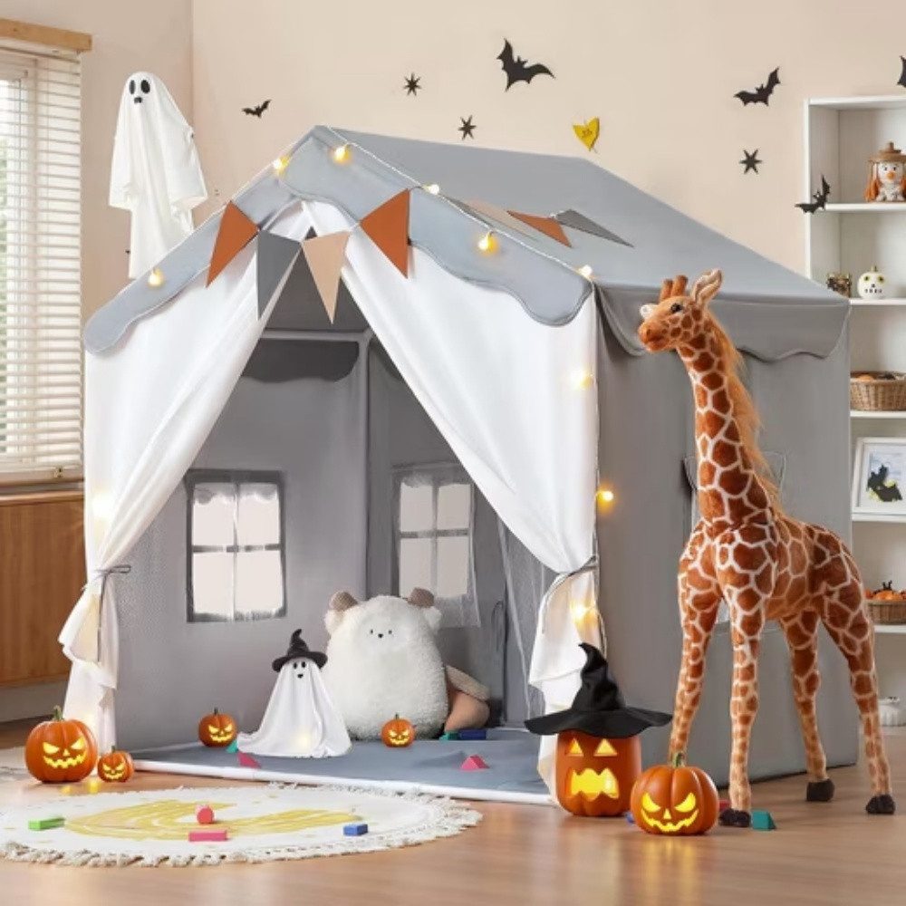 POPOLIC Spielzelt Spielzelt 2 in 1 Kinderzelt, Partyzelt, Zelt für 4 Person günstig online kaufen