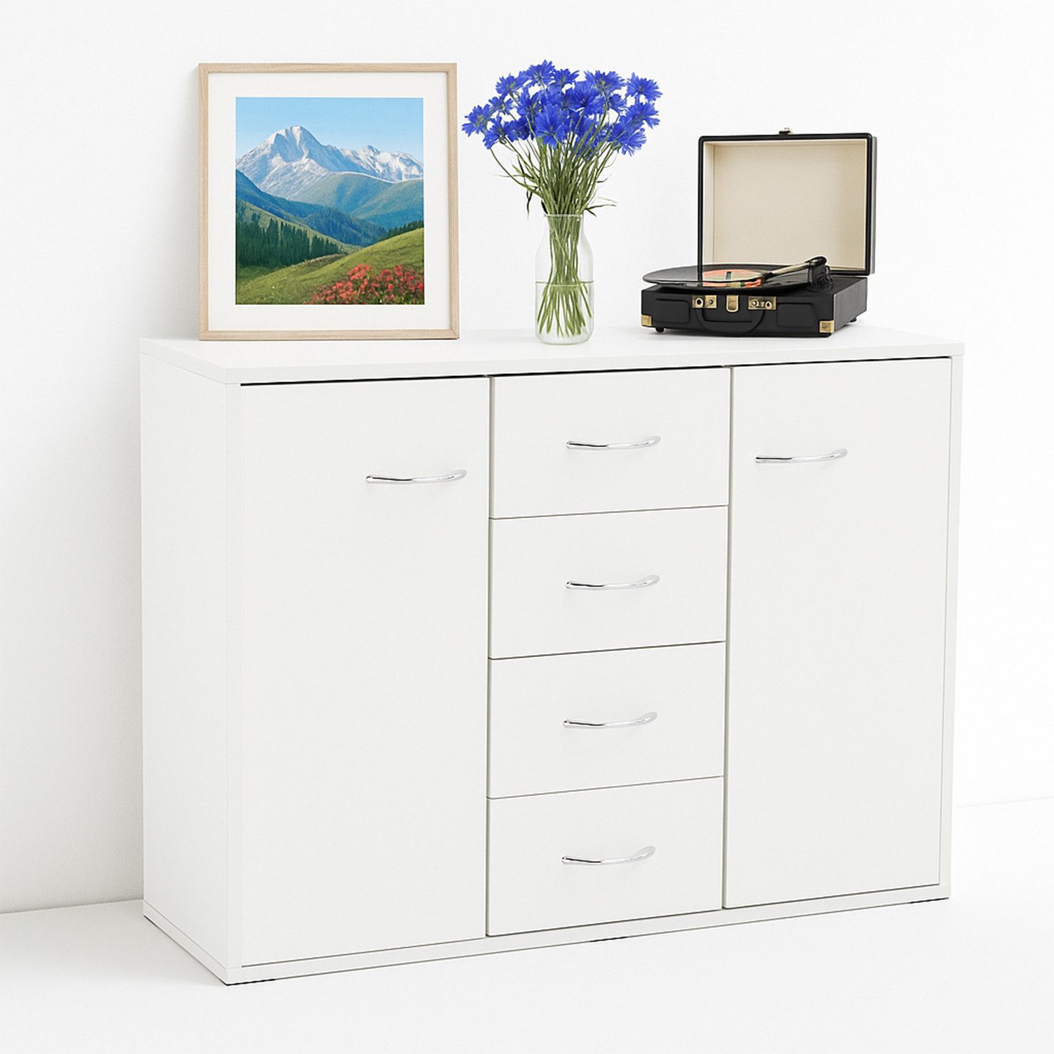 DUMOS Kommode für das Schlafzimmer/Wohnzimmer,Sideboard mit 4 Schubladen