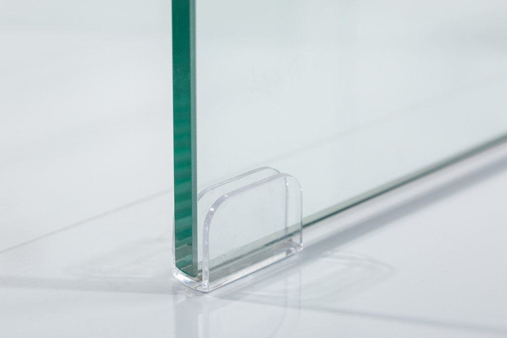 FANTOME transparent · eckig Modern · Glas · 60cm Couchtisch (Set, Design Wohnzimmer riess-ambiente 3-St),