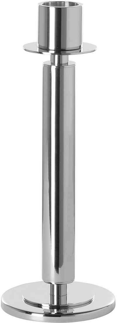 Fink Kerzenleuchter TALIS, Stabkerzenhalter aus Aluminium (1 St), vernickelt, im schwarzen Geschenkkarton