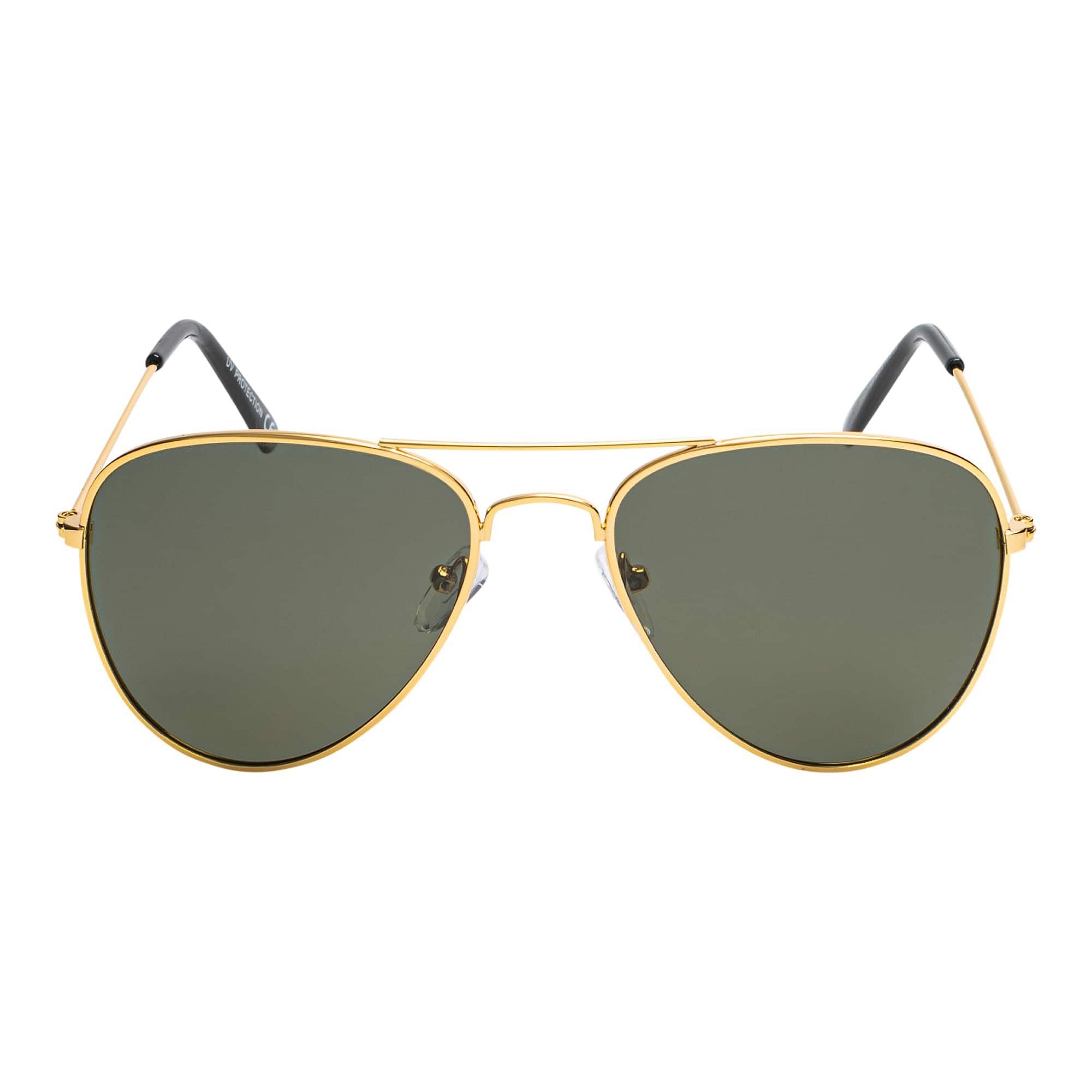 Jungen (1-St) polarisierten Mädchen Sonnenbrille mit Grau-Gold BEZLIT Eyewear Pilotenbrille Kinder Linsen Designer