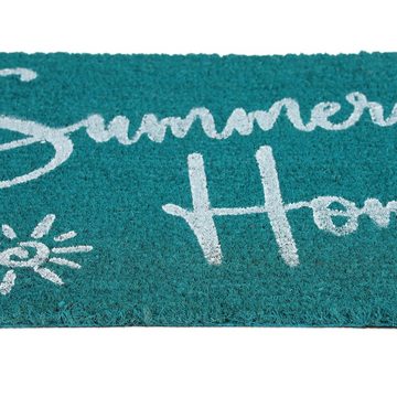 Fußmatte Kokos Fußmatte Summer Home, relaxdays, Höhe: 15 mm