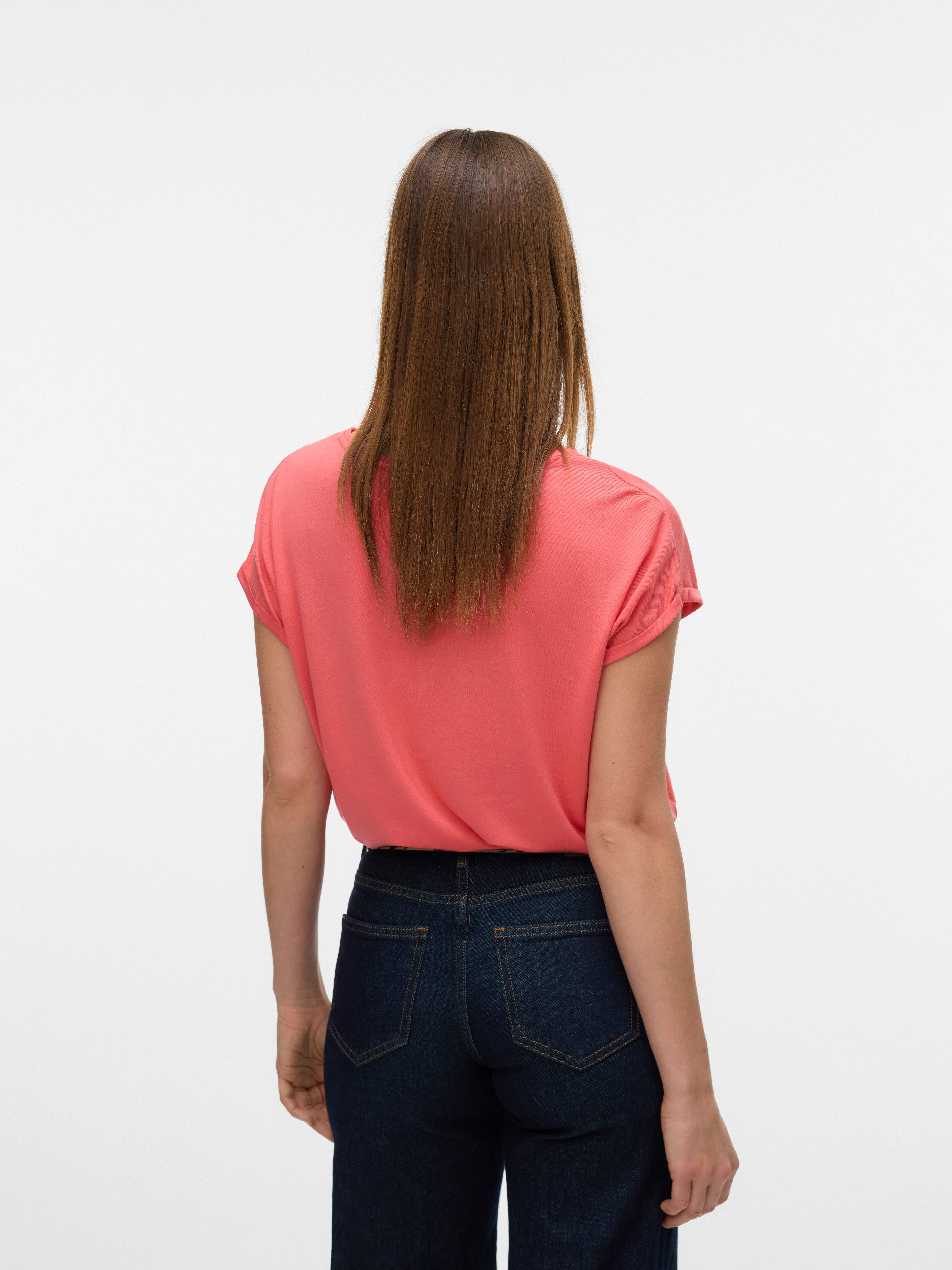 Vero Moda Rundhalsshirt VMAVA PLAIN SS TOP GAJRS NOOS Materialmix, regular günstig online kaufen