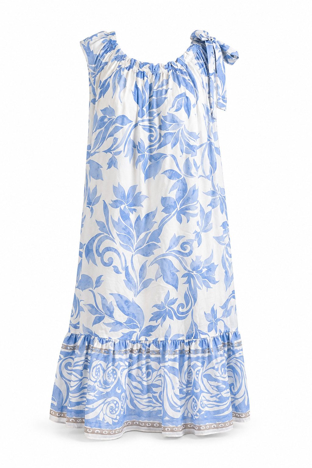 ITALY VIBES Sommerkleid - sommerliches Strandkleid für Damen mit floralem Print und Trägern ONE SIZE - passend für Größen S bis L