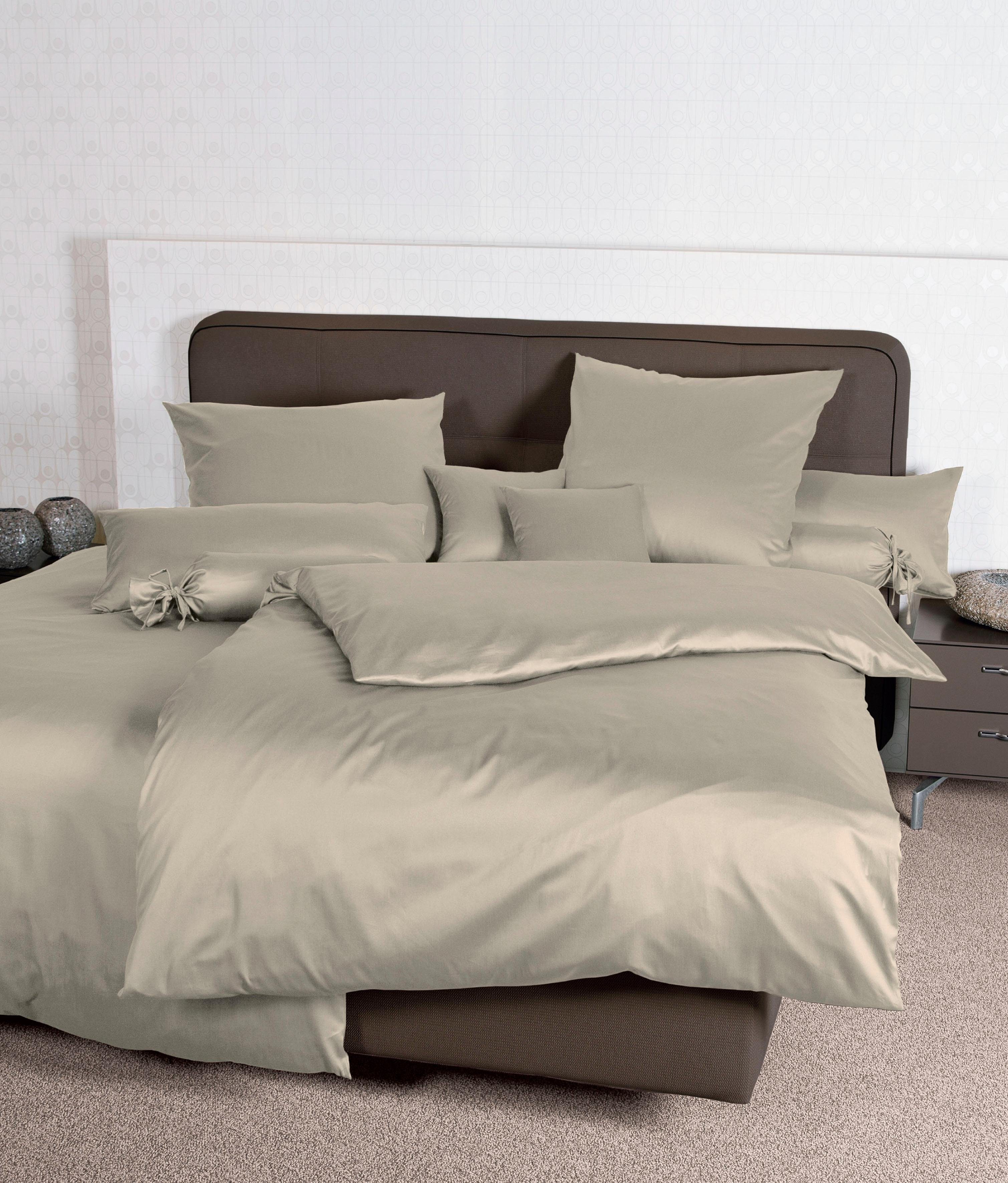 Janine Janine Mako-Satin Bettwäsche Colors 31001 cappuccino Größe:  80x80 c günstig online kaufen
