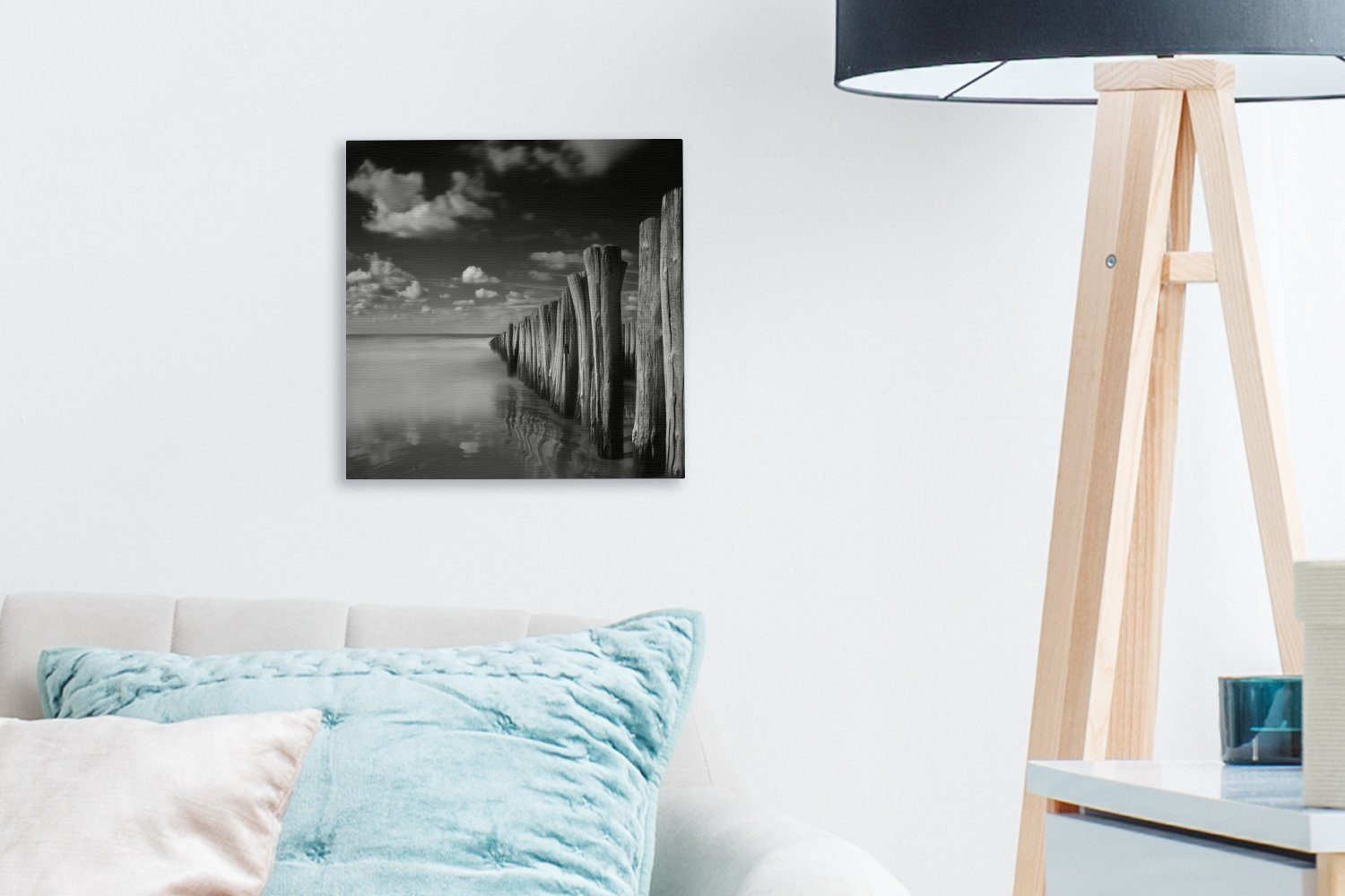 OneMillionCanvasses® Leinwandbild Stürmisches Wetter (1 Schwarz-Weiß-Fotodruck, Schlafzimmer Leinwand für Wohnzimmer Bilder St), bunt