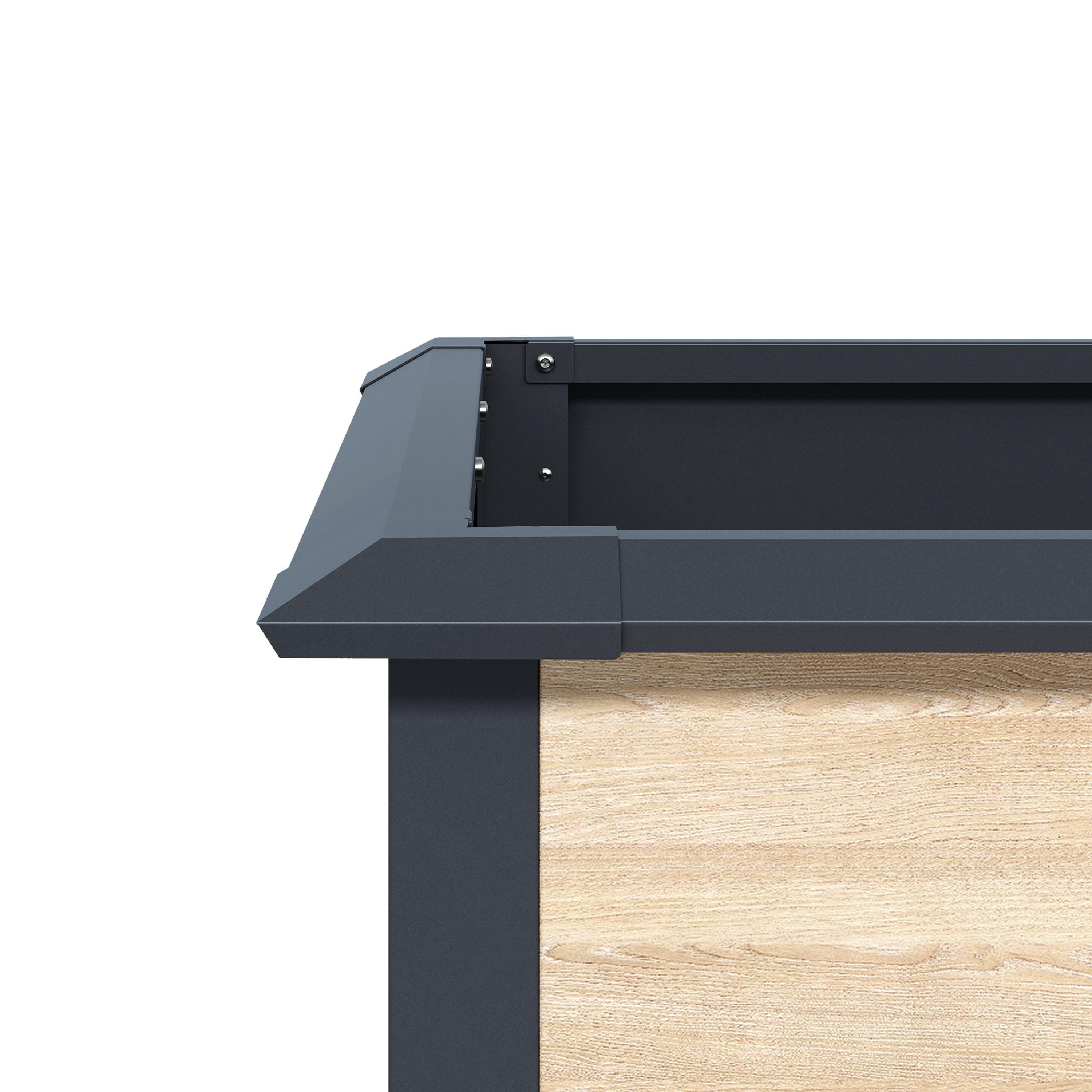 ESTEXO Hochbeet Design Gemüsebeet Pflanzbeet 150x75x77 cm mit Schneckenkante Holz-O