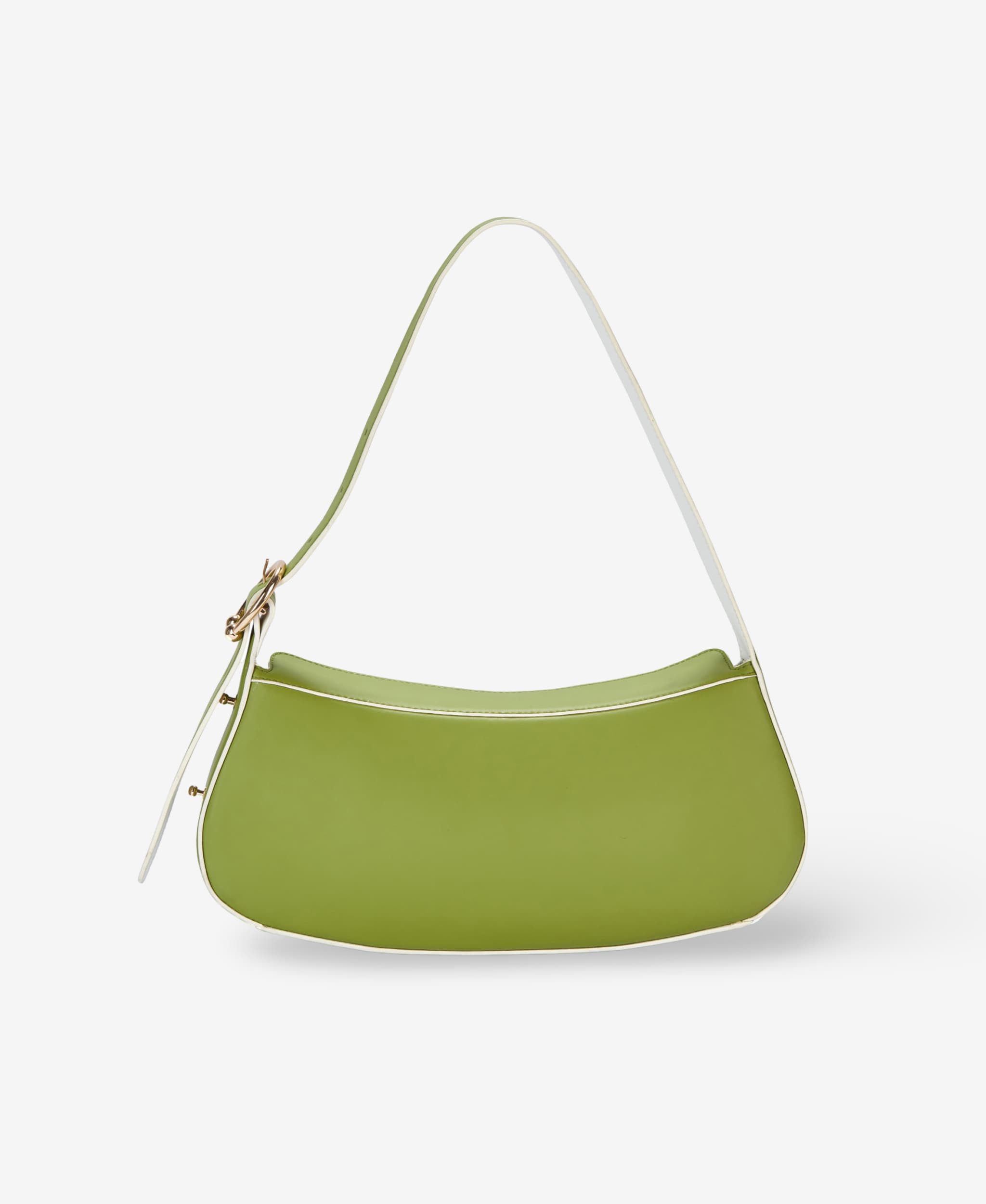 GLAMIRA Schultertasche Lisbon Light Grüne Schultertasche (1-tlg), echt Leder
