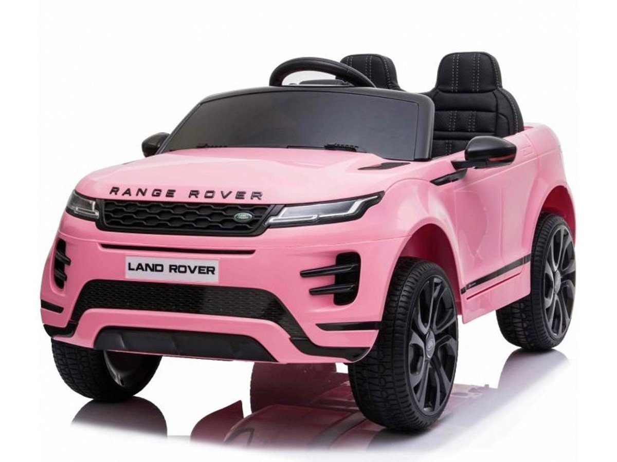 TPFLiving Elektro-Kinderauto Range Rover Evogue mit Fernbedienung - 2 x 12 Volt - 7Ah-Akku, Belastbarkeit 30 kg, Kinderfahrzeug mit Soft-Start und Bremsautomatik - Farbe: pink