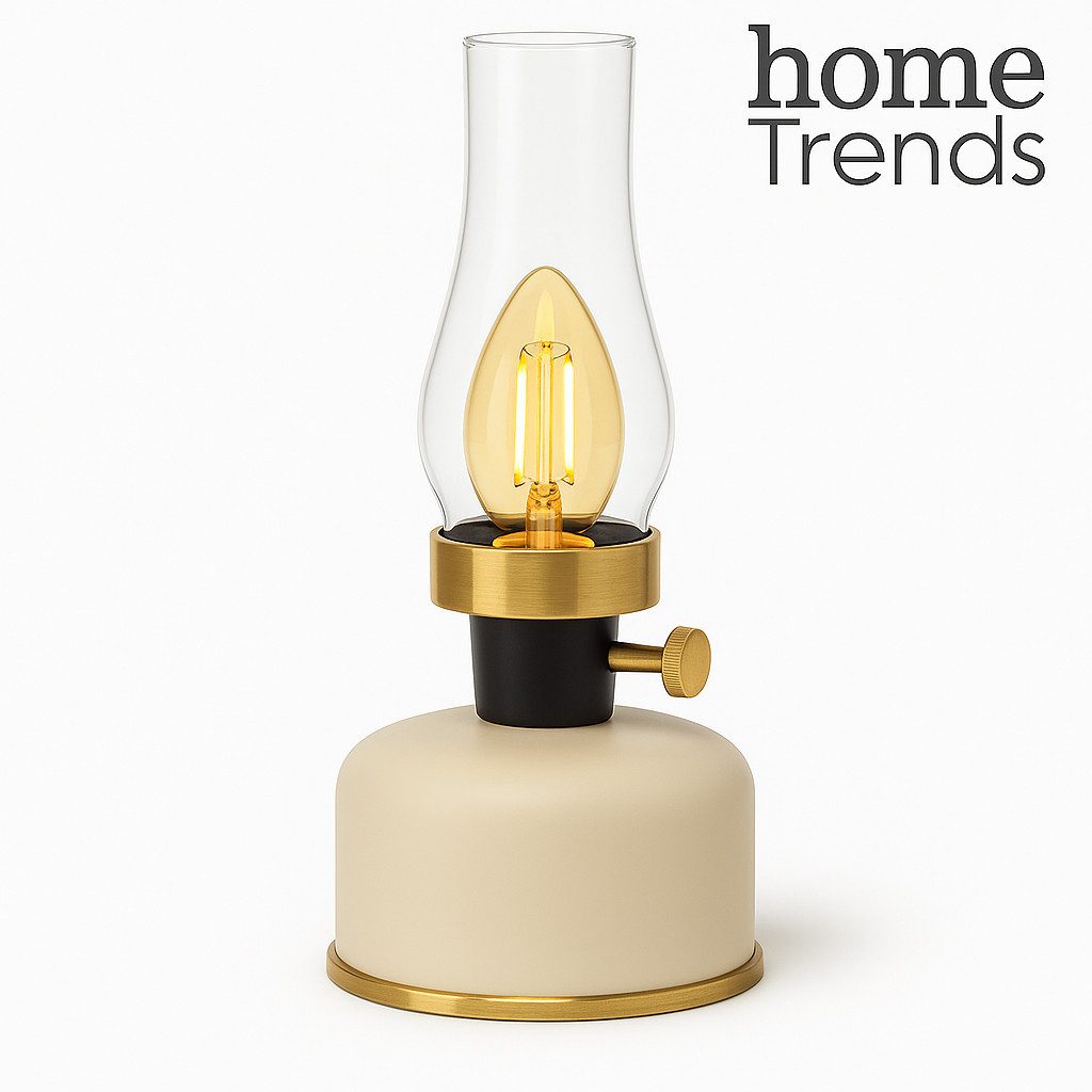 home trends Außen-Tischleuchte home trends LED Tischlampe Vintage-Design, dimmbar, USB