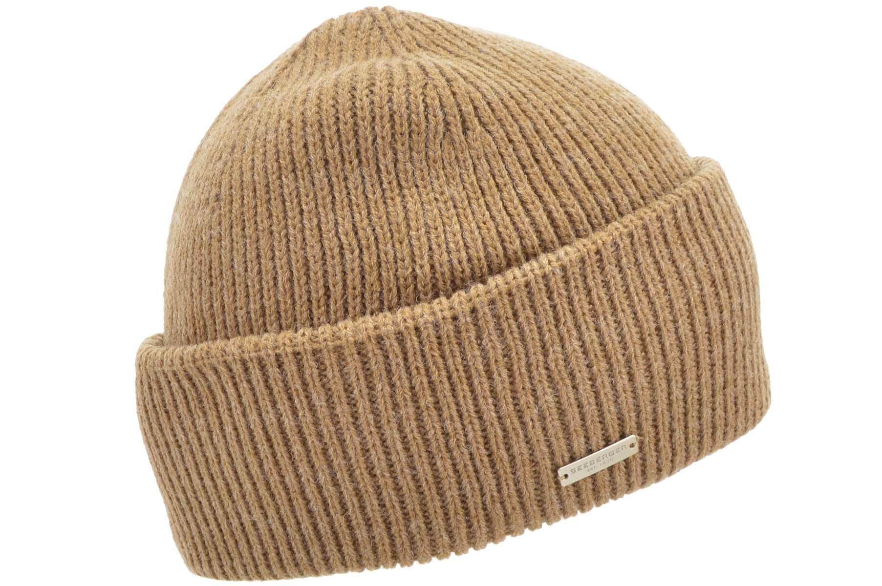 Seeberger Strickmütze Strick Aufschlagmütze in Rippenstruktur 18236-0