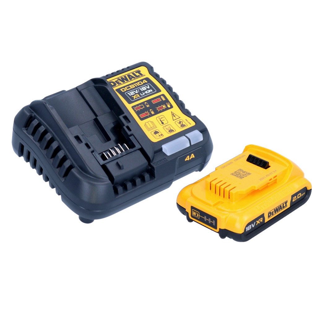 DeWalt DCB 1104 D1 Akku Starter Set 12 V / 18 V 1x Akku 2,0 Ah + DCB 1104 Akkupacks