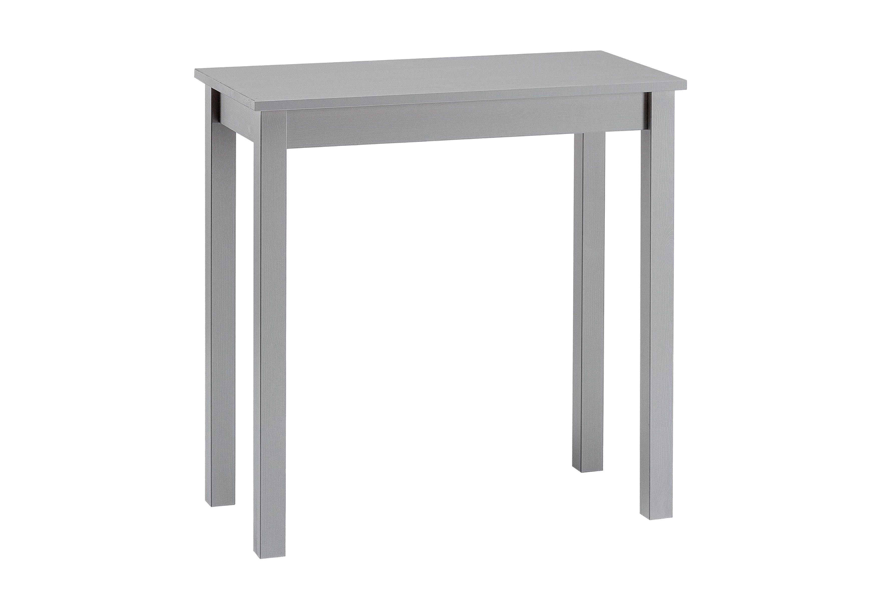 byLIVING Konsolentisch VESA (massiver Konsolentisch aus Pinie in verschiedenen Farben), B 75, H 75, T 38 cm grau | grau