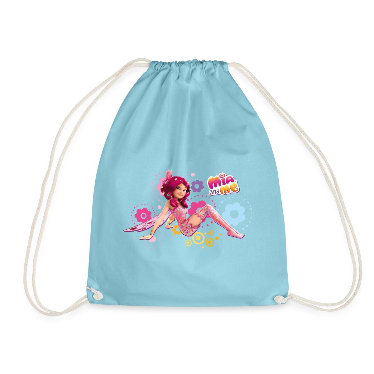 Spreadshirt Turnbeutel Mia and Me Elfe Mia Sitzt In Blumen Turnbeutel (1-tlg)
