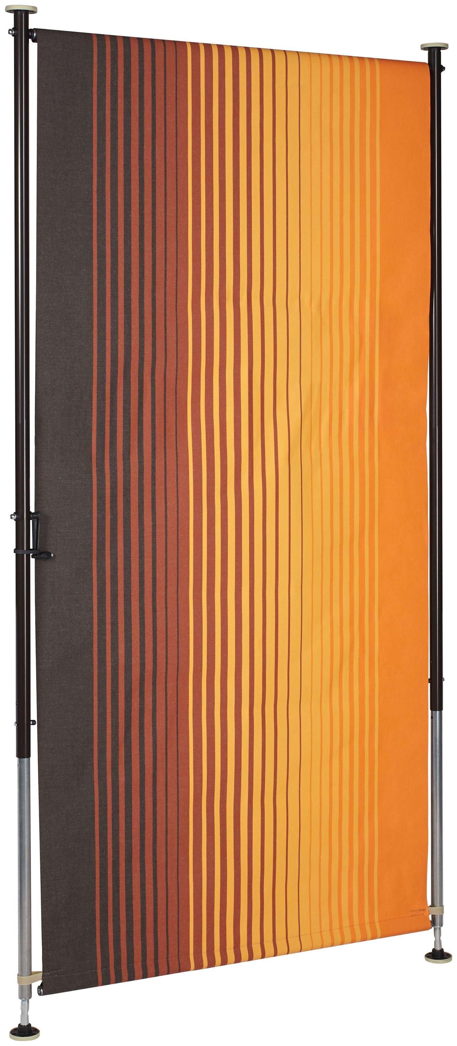 Angerer Freizeitmöbel Klemm-Senkrechtmarkise Nr. 100 orange/braun, BxH: 120x225 cm