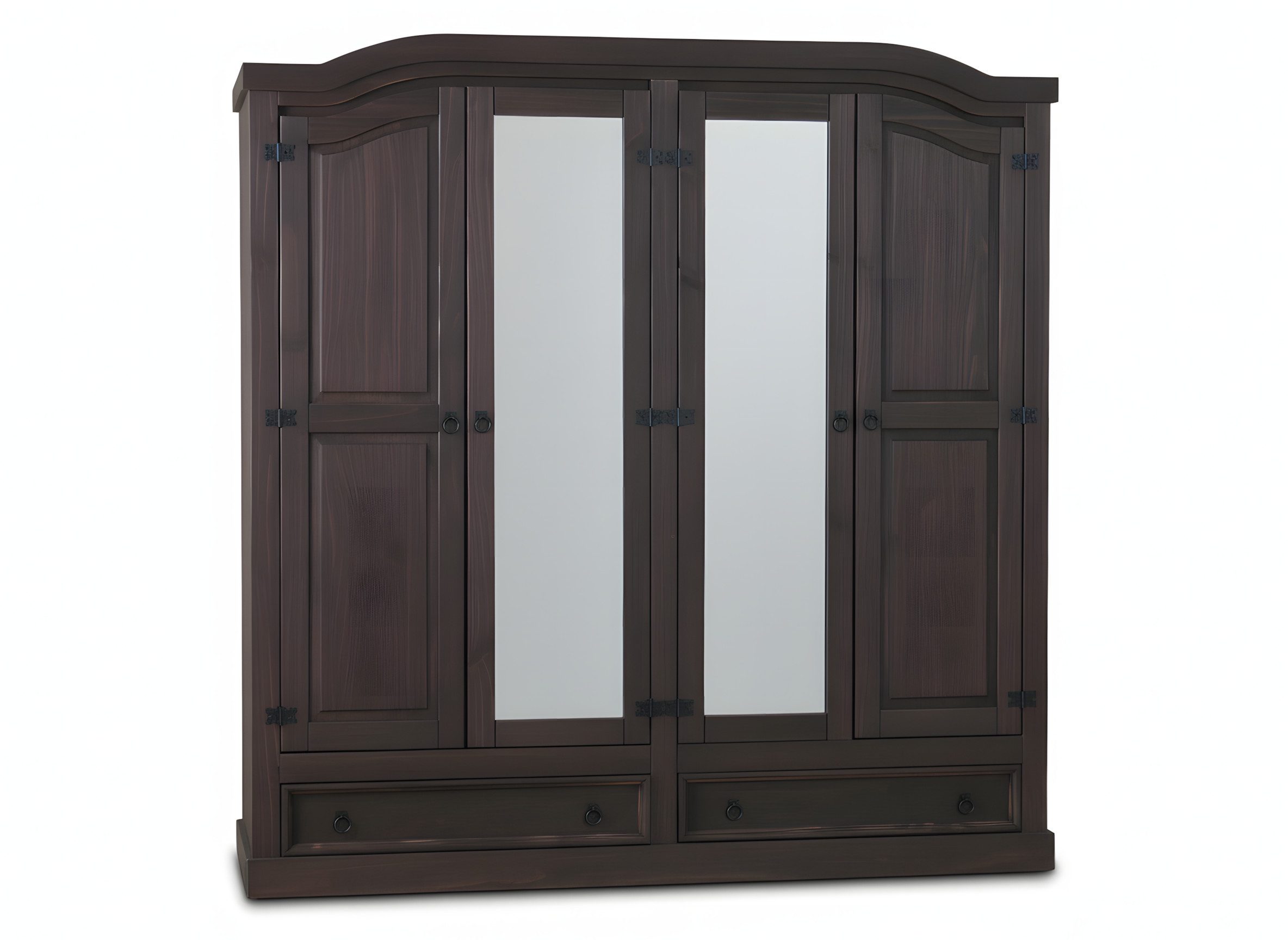 Kleiderschrank New Mexico Kleiderschrank 4-türig mit 2 Spiegeltür