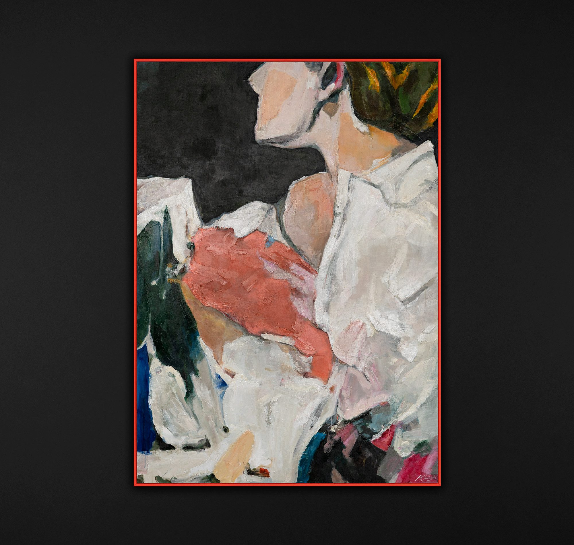 YS-Art Gemälde Abstrakte Silhouette, Abstraktion, Leinwandbild günstig online kaufen