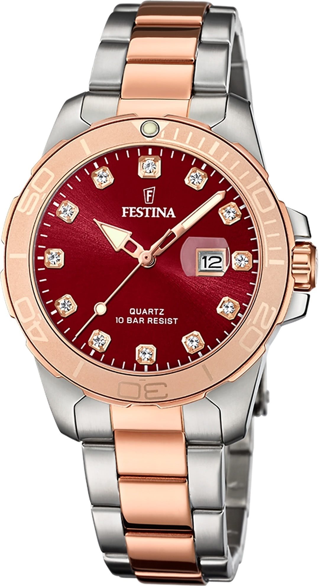 Festina Quarzuhr Festina Damenuhr Edelstahl silber gold, (Analoguhr), Damen günstig online kaufen