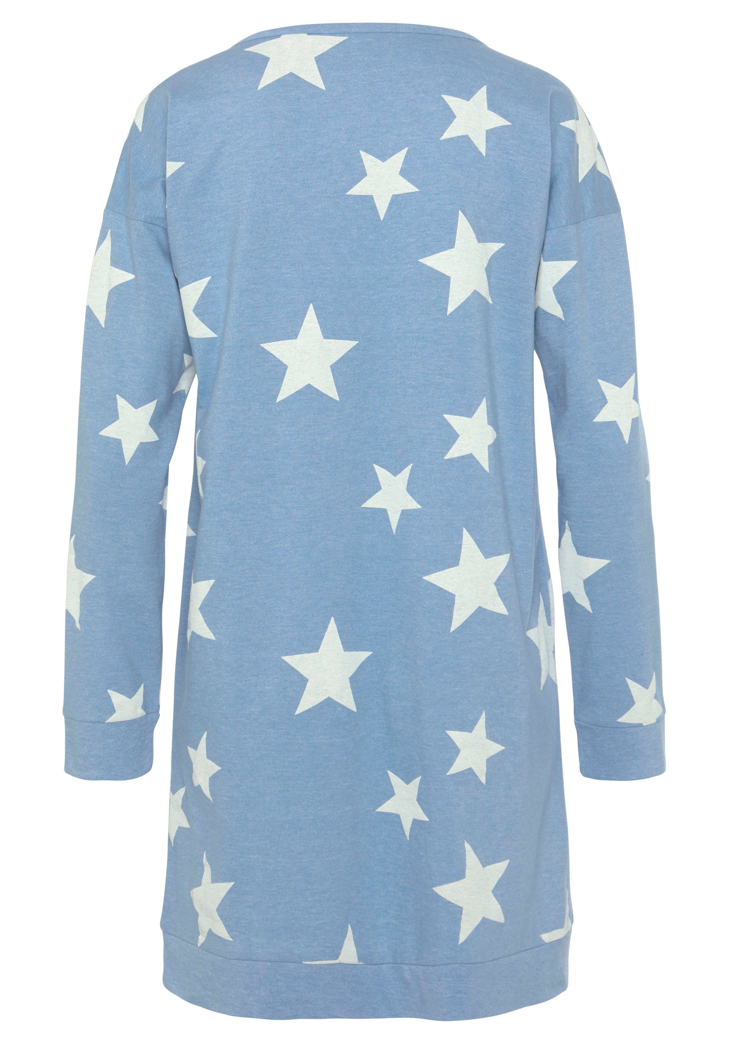 Vivance Dreams by Lascana Sleepshirt (Packung, 2 Stück) mit Sterne-Druck – Bild 5 von 5