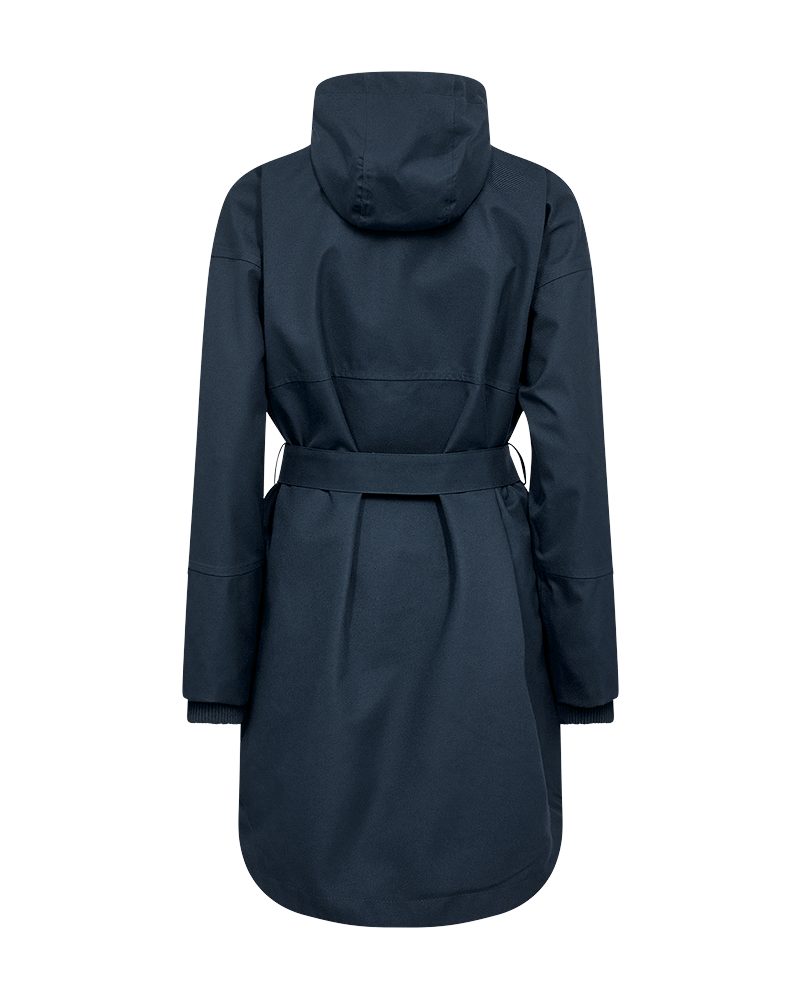 FREEQUENT Anorak FQSTORM-JA-BELT mit Kapuze und Bindegürtel