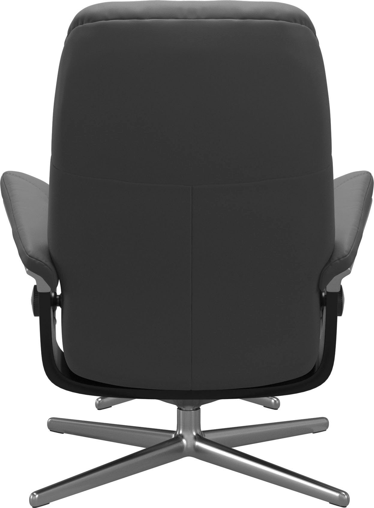 Stressless® Relaxsessel Consul (Set, Relaxsessel mit Hocker), mit Hocker, mit Cross Base, Größe S, M & L, Holzakzent Schwarz
