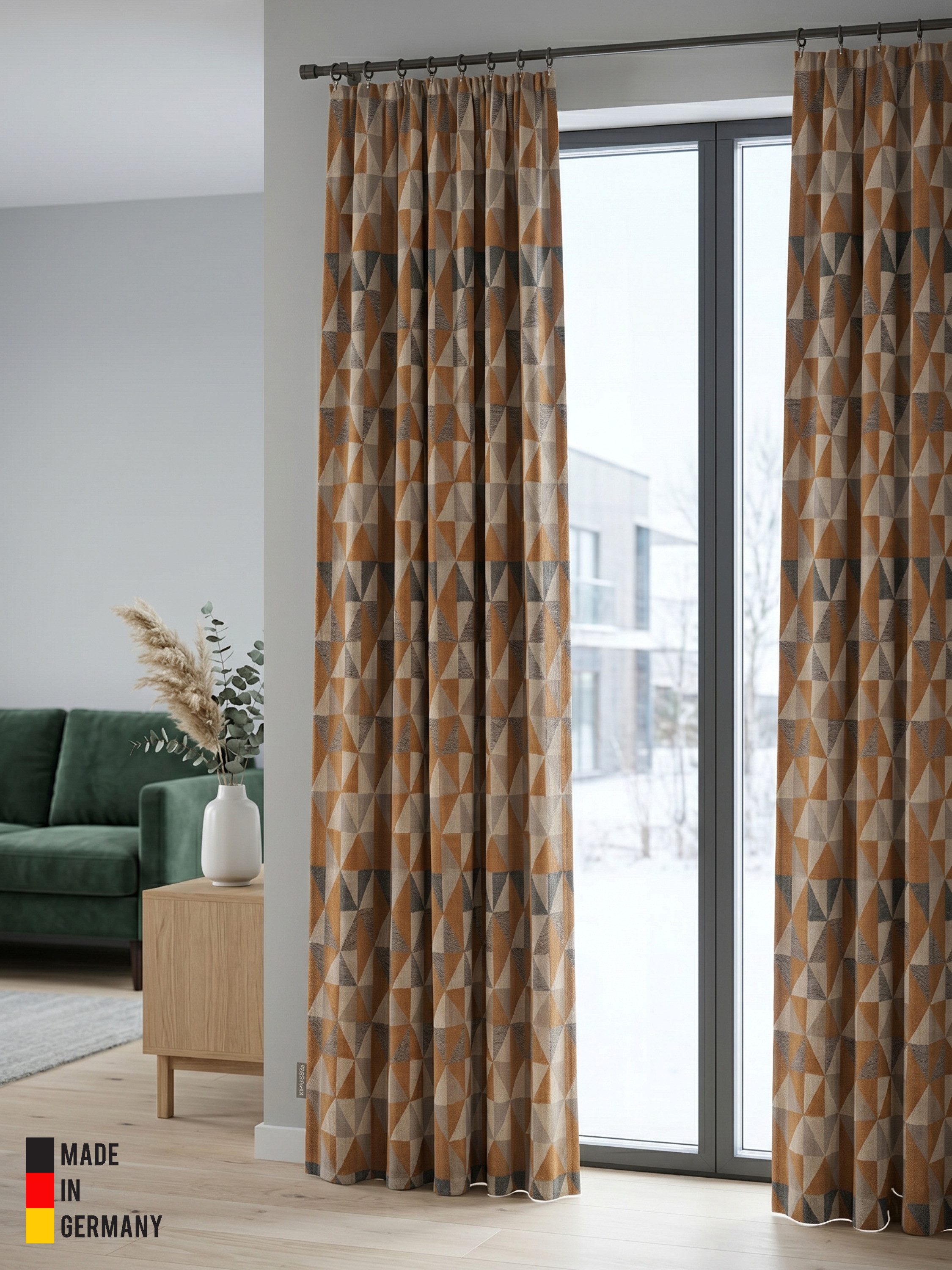 Adam Vorhang Bio Bel (1 St), Kräuselband, blickdicht, Jacquard, aus 100% Bio-Baumwolle